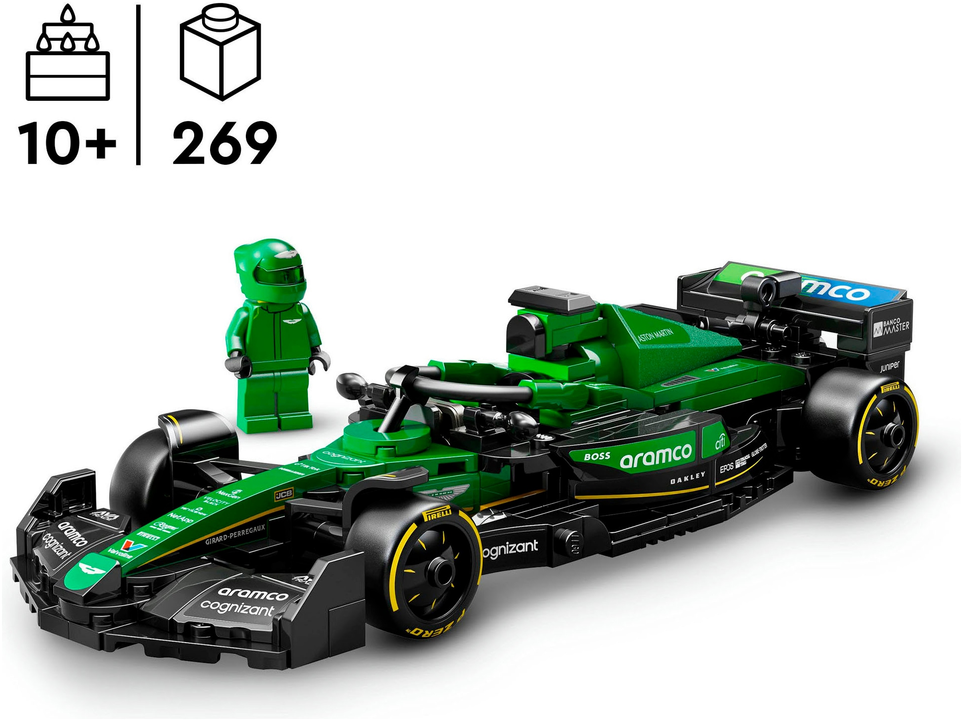 LEGO® Konstruktionsspielsteine »Aston Martin Aramco F1® AMR24 Rennauto (77245), LEGO® Speed Champions« Made in Europe