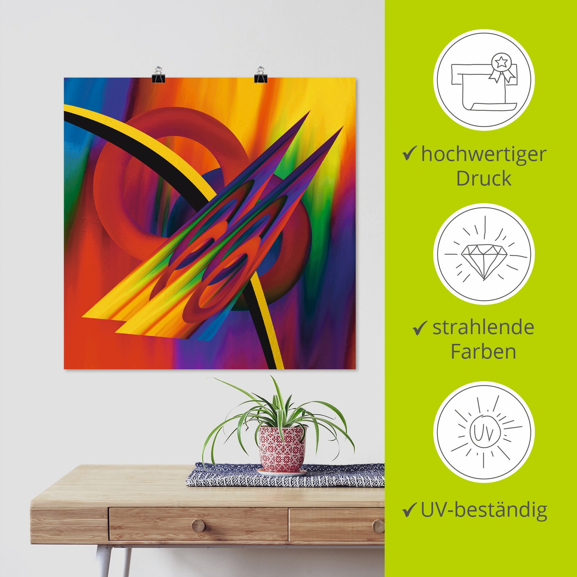 Artland Poster »Modern Bunt« Muster 1 Stk. tlg. ohne Rahmen