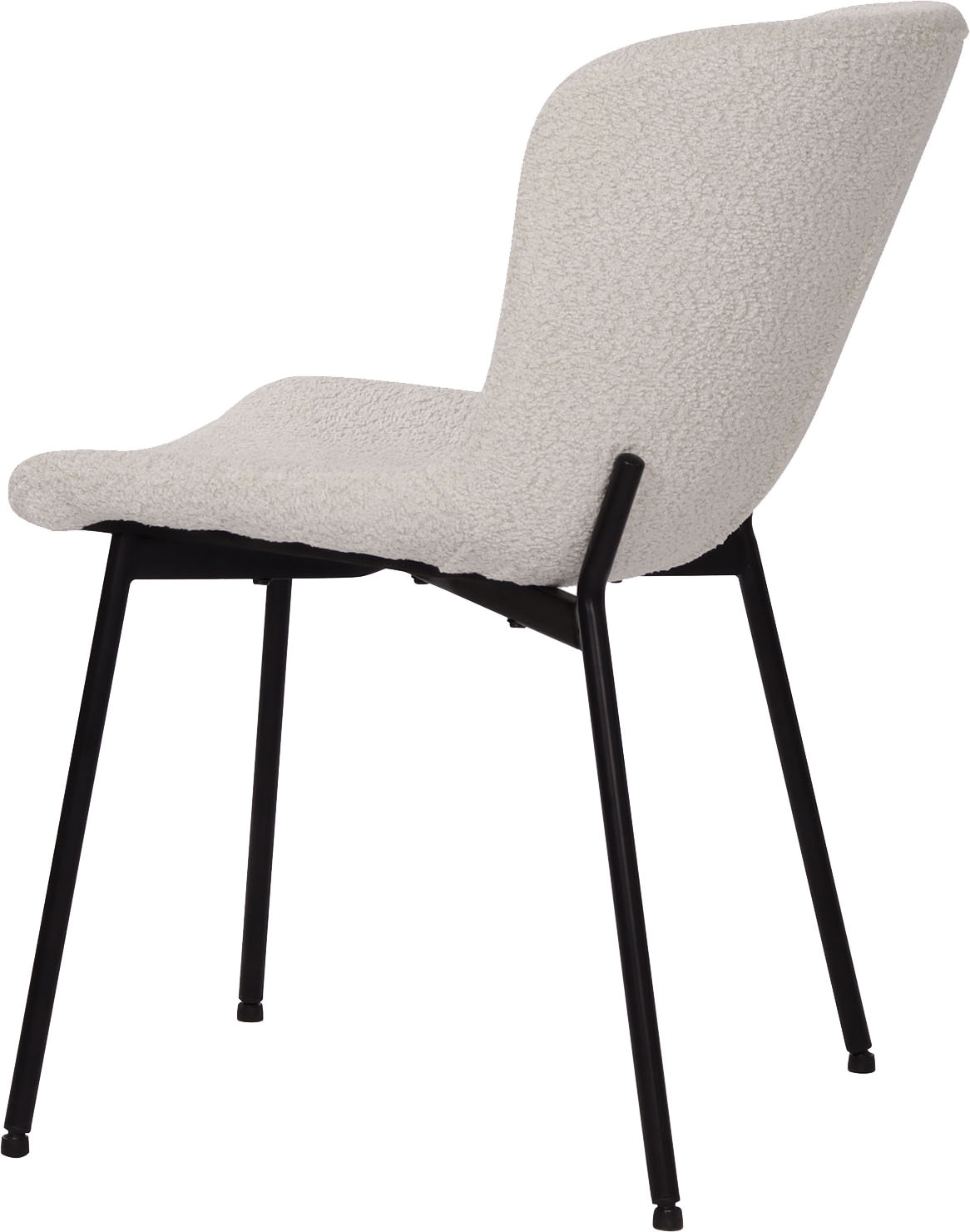 SIT Chaise à 4 pieds »Manila 2er-Set Bouclé Esszimmerstühle mit Metallgestell skandinavisch« (Ensemble) 2 cuisRevêtement bouclé Öko-Tex & pieds en métal noirs style scandinave