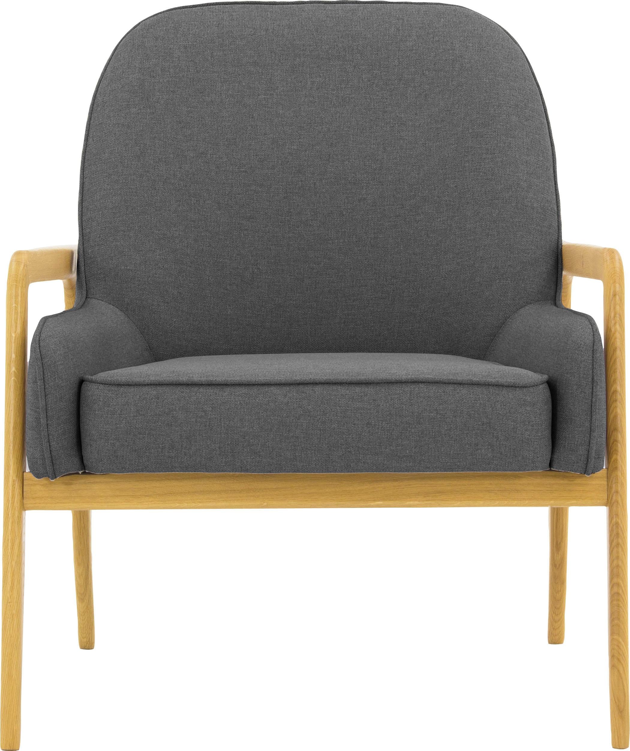 Home affaire Sessel »Braga« wahlweise mit Gestell aus Eiche in dunkel oder Buchenholz in hell