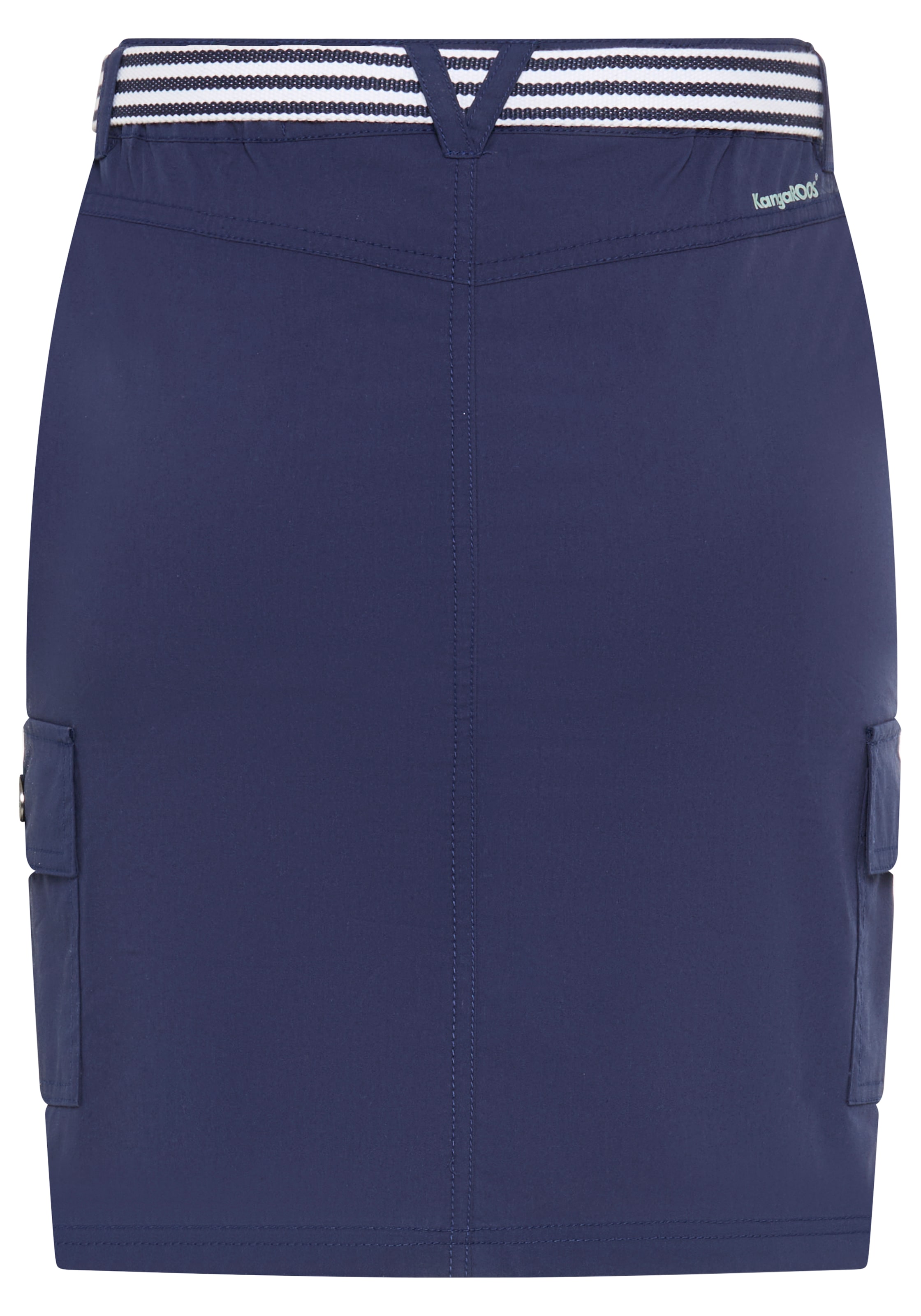 KangaROOS Jupe cargo mit Gürtel, kniefrei, aus Popeline, mit Eingrifftaschen