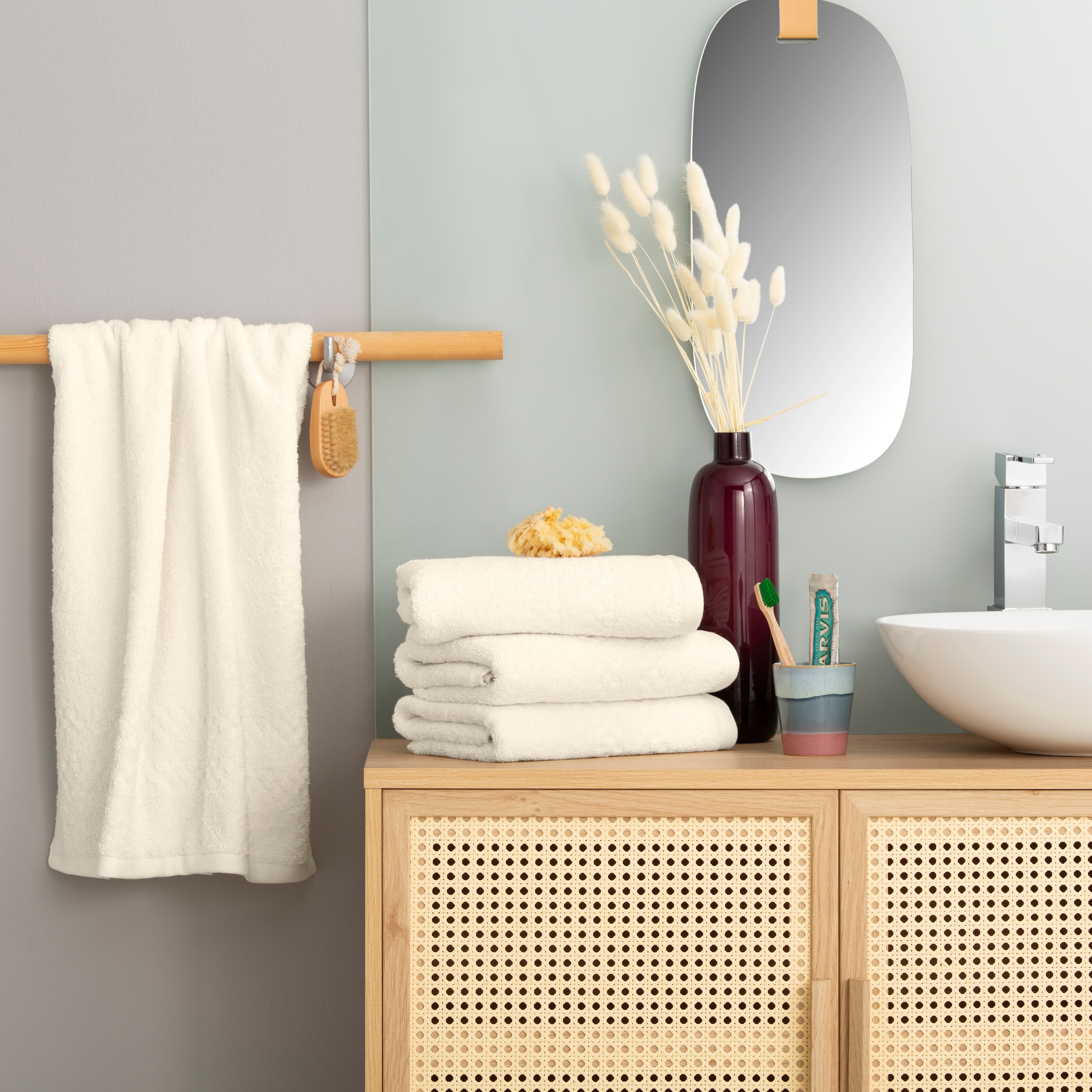 GOODproduct Serviette de bain »Regona, Handtücher 50x100cm, flauschig und weich, 500gr/m²« Premium Handtücher mit Bordüre, Set, 100% Baumwolle, 5 Jahre Garantie