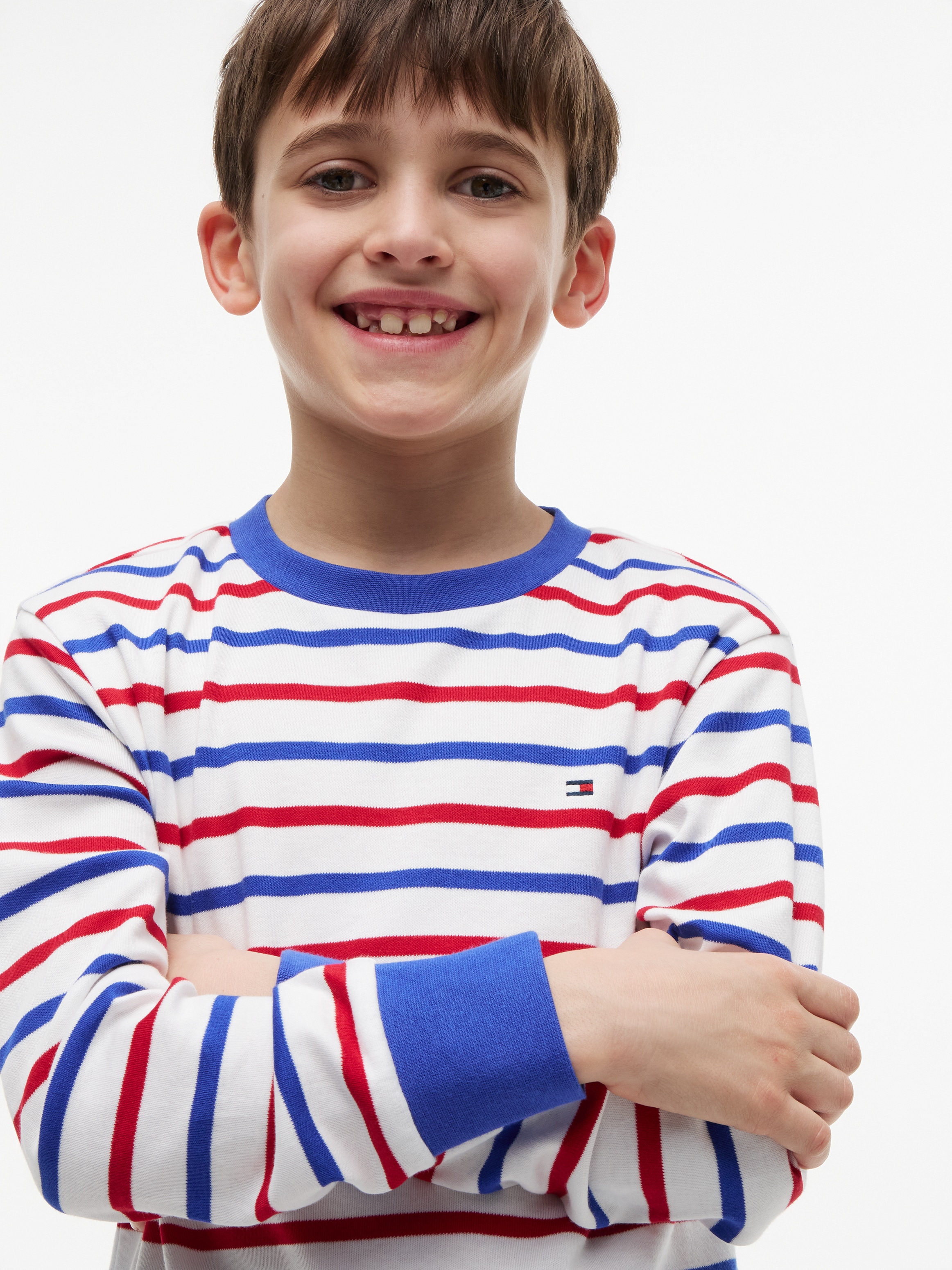 Tommy Hilfiger T-shirt à manches longues Kinder bis 16 Jahre mit Rundhalsausschnitt