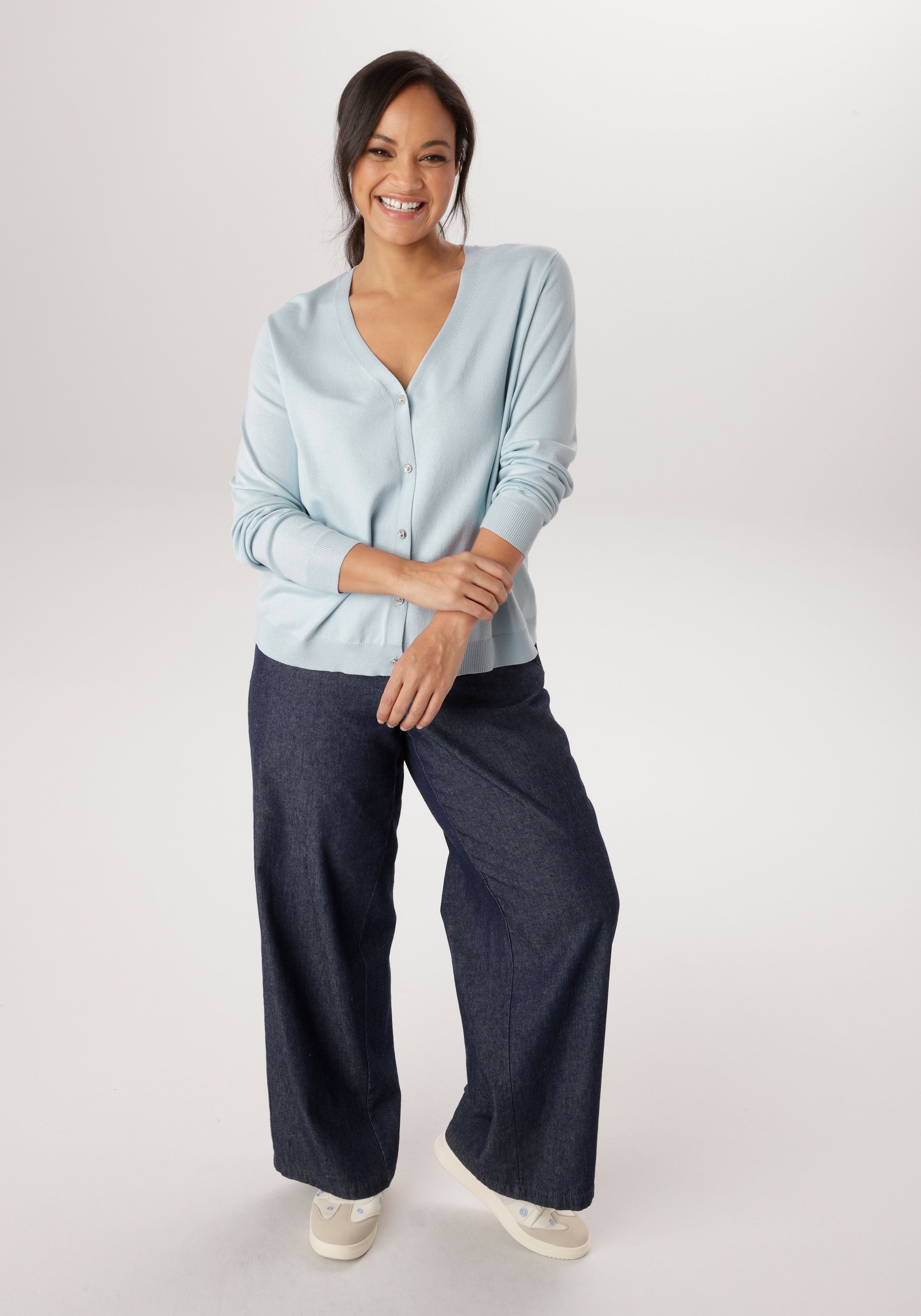 Aniston PLUS Veste en tricot mit edlen Knöpfen - NEUE KOLLEKTION