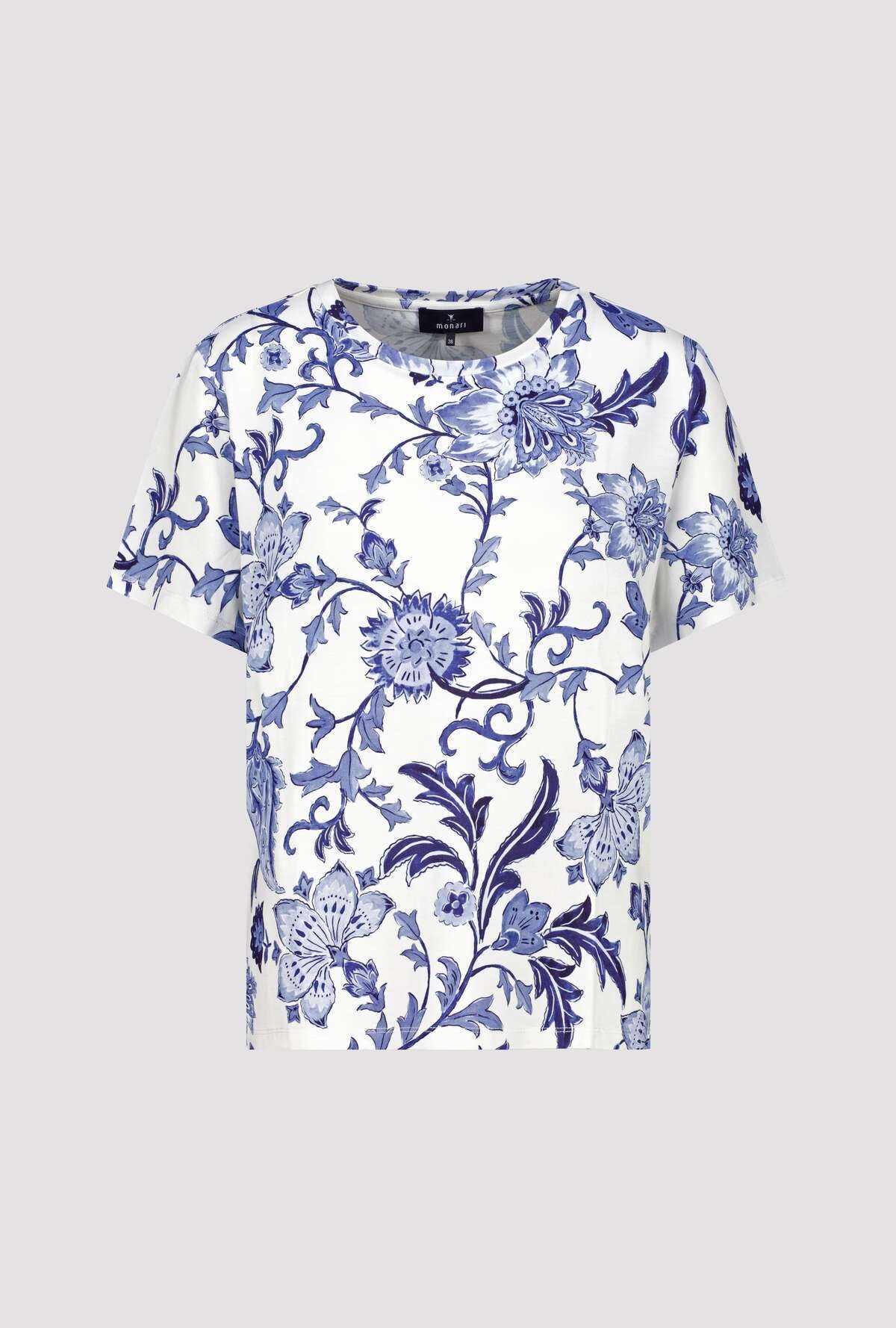 Monari Shirt à col rond »Shirt Blumendruck allover« avec imprimé floral