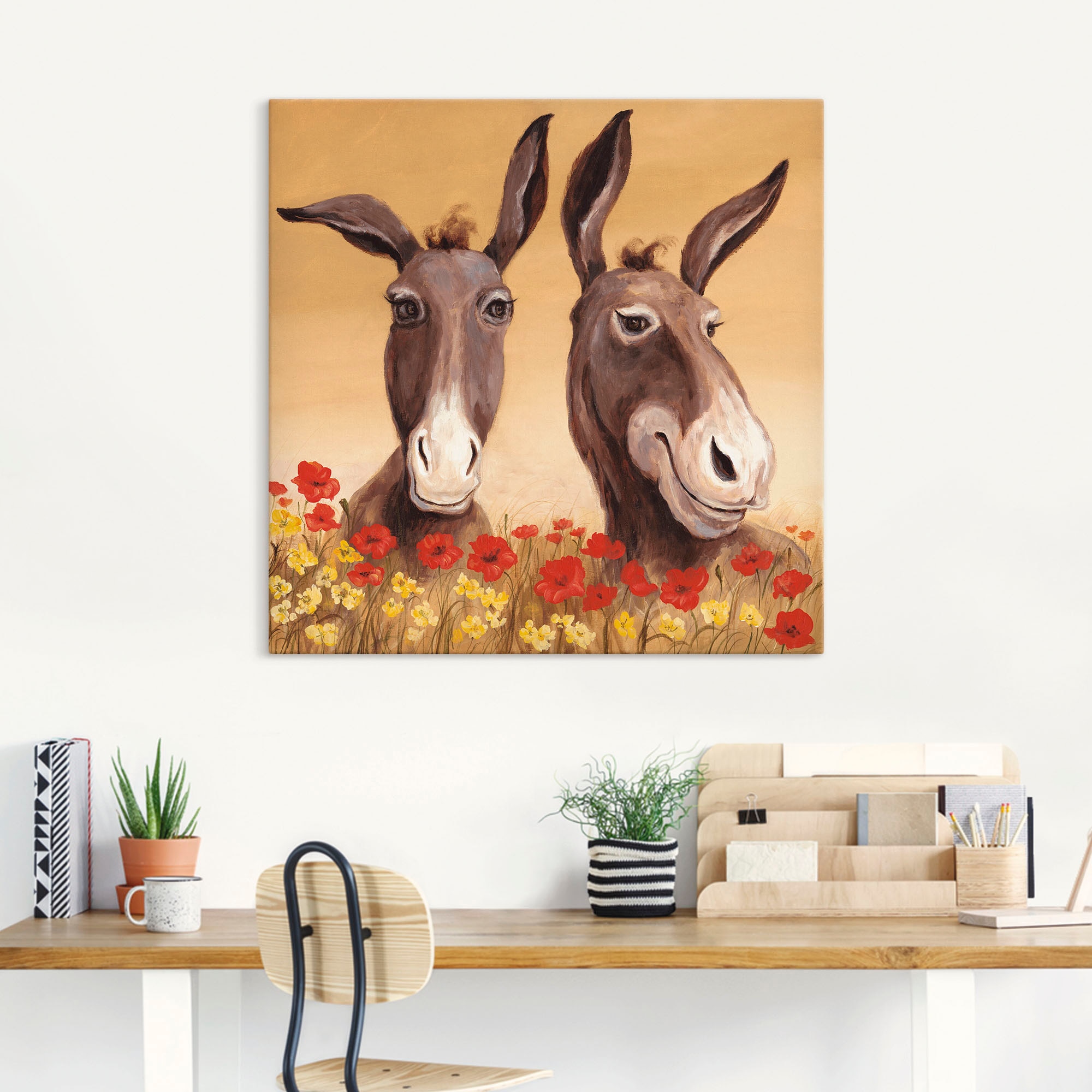 Artland Wandbild »Esel« Haustiere 1 Stk. tlg. als Alubild, Leinwandbild in verschied. Grössen