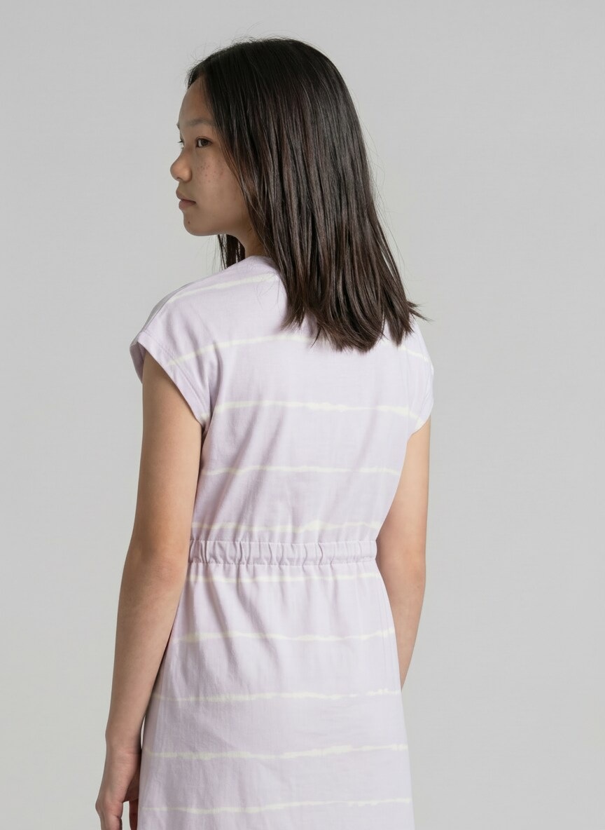 TOM TAILOR Robe en jersey Sans poches au design rayé