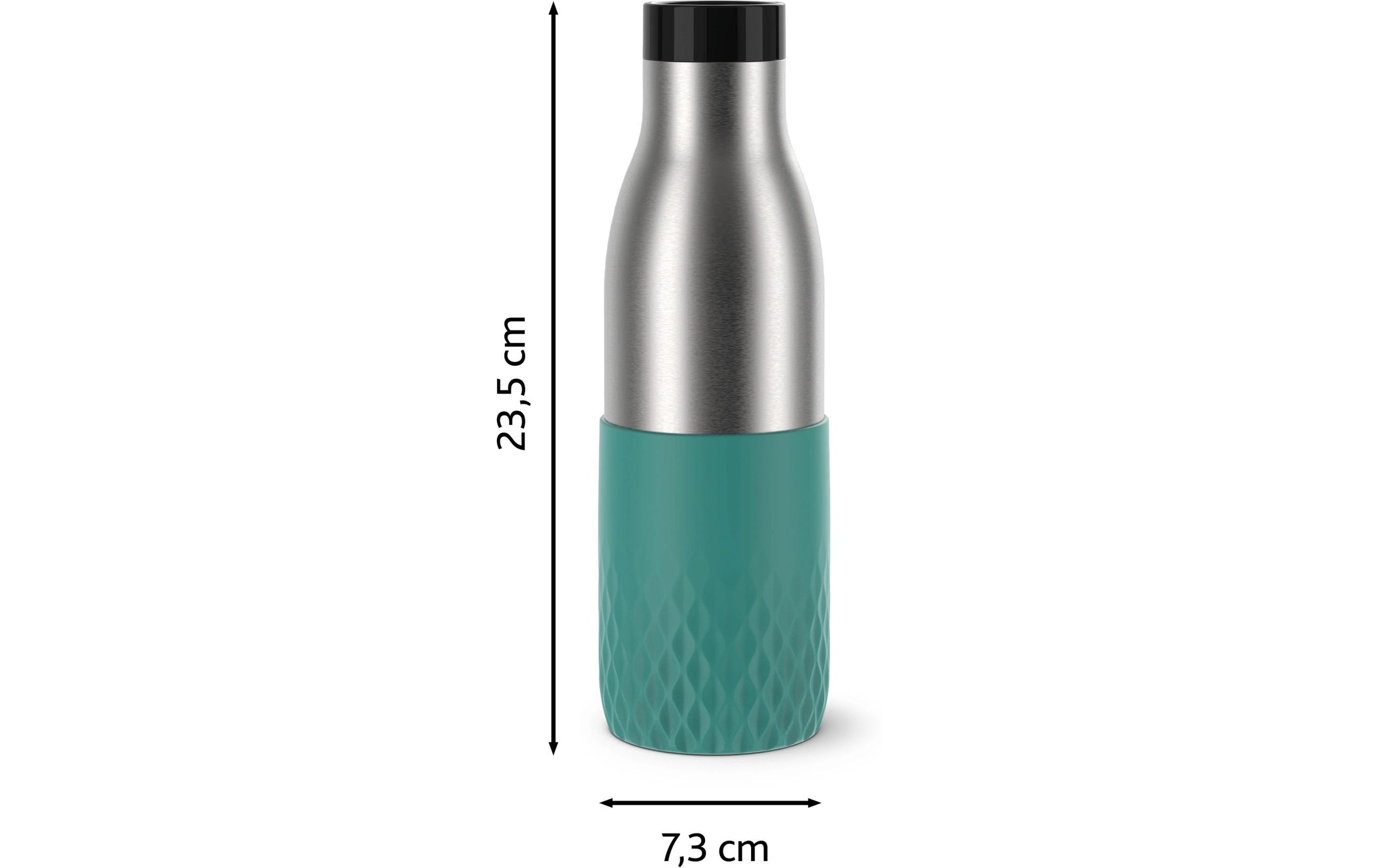 Emsa Trinkflasche »Bludrop Sleeve« Edelstahl/Silikon, Quick-Press, 12h warm/24h kühl