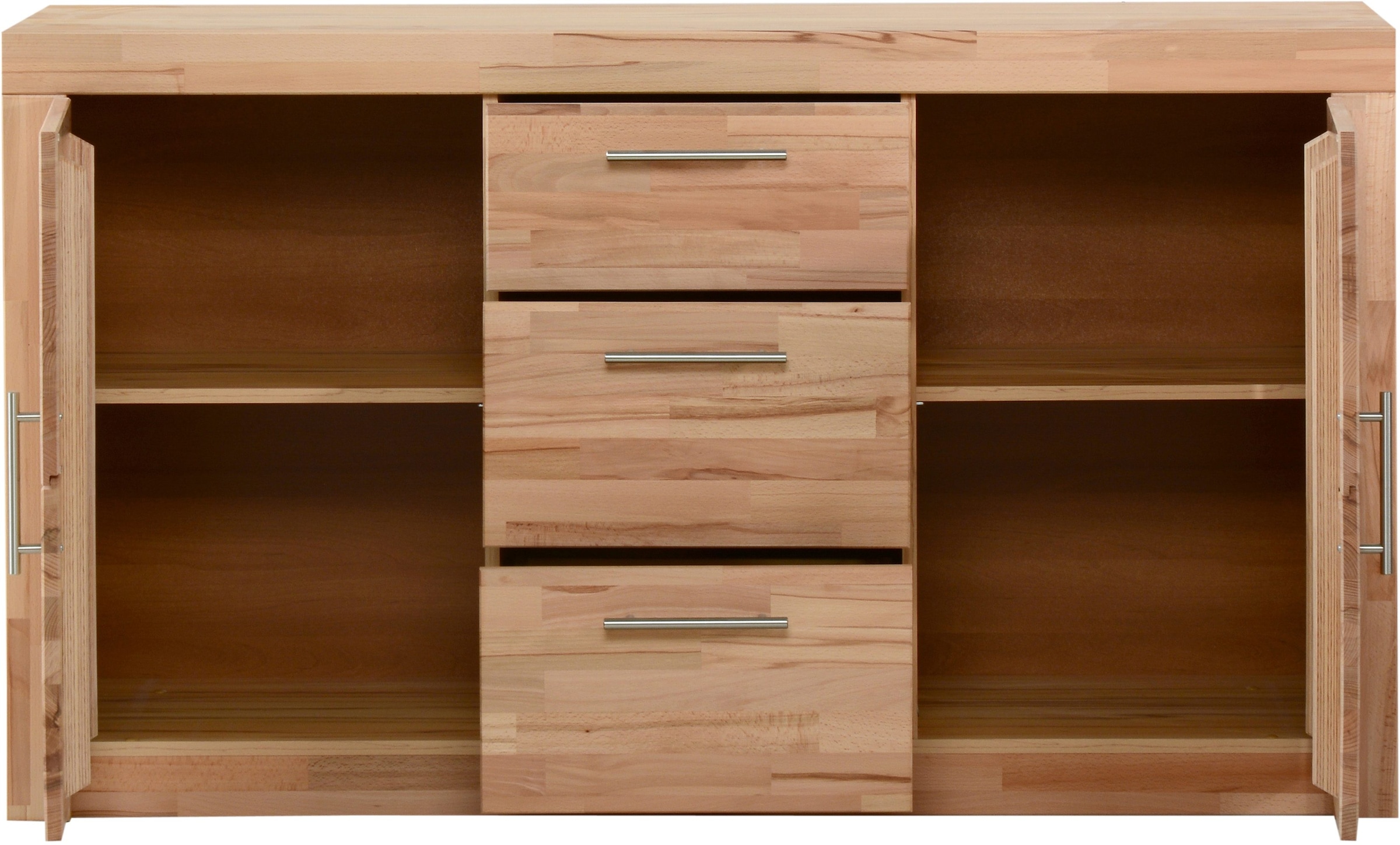 VOGL Möbelfabrik Sideboard »Toronto« Breite 140 cm, teilmassiv, Metallgriff, Made in Germany