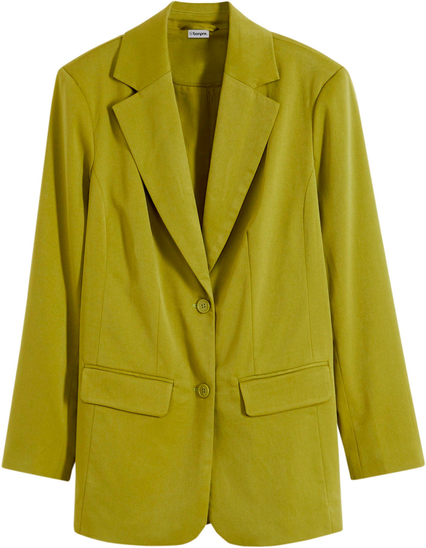 bonprix Blazer long trendiger Look, Oversize Passform, aus Viskose-Mix, unifarben