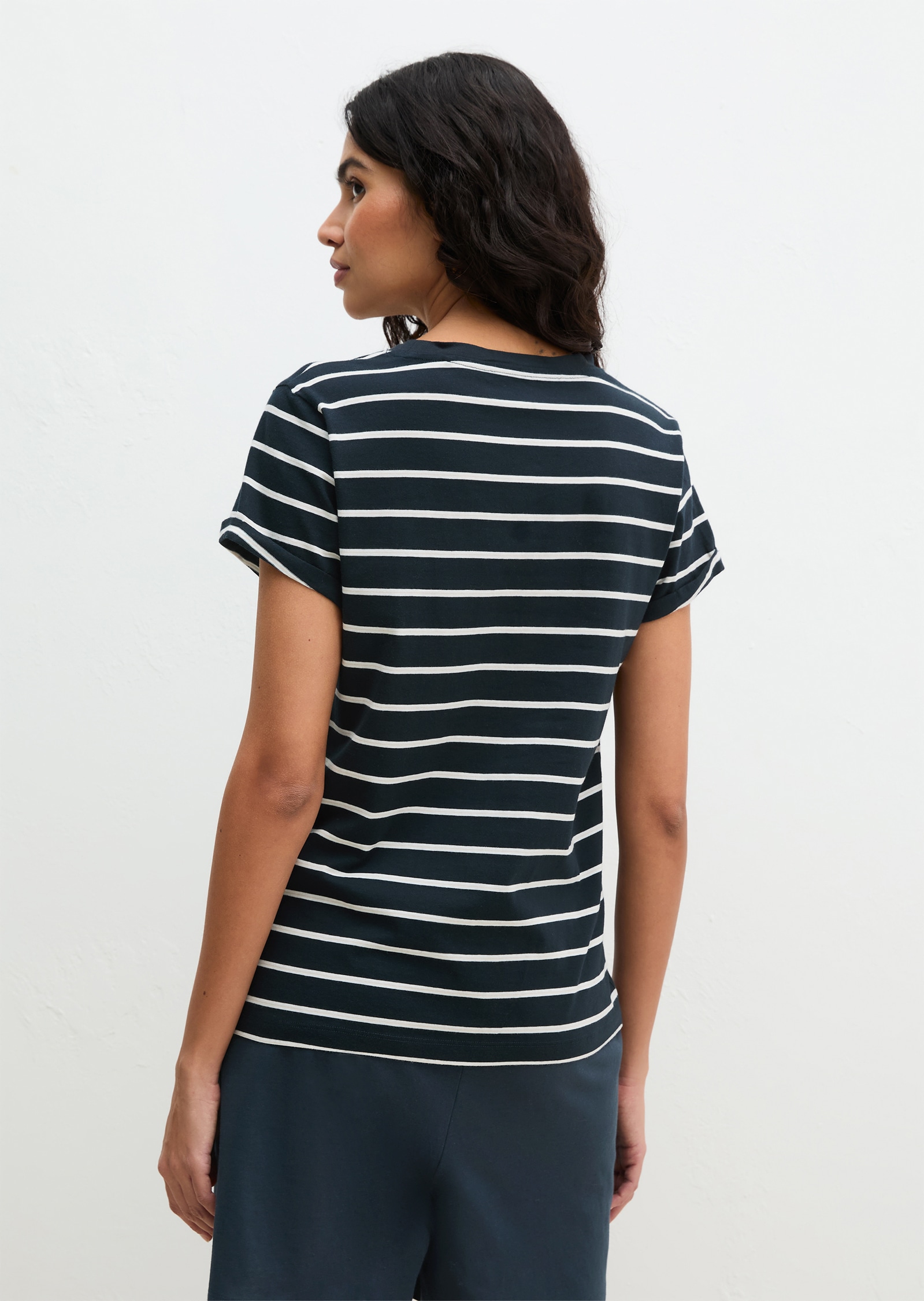 Marc O'Polo Shorty »Mix N Match Cotton Pyjama Set Short« 2tlg., 2 tlg. mit Streifen, Gummizug, Bindeband und seitlichen Taschen