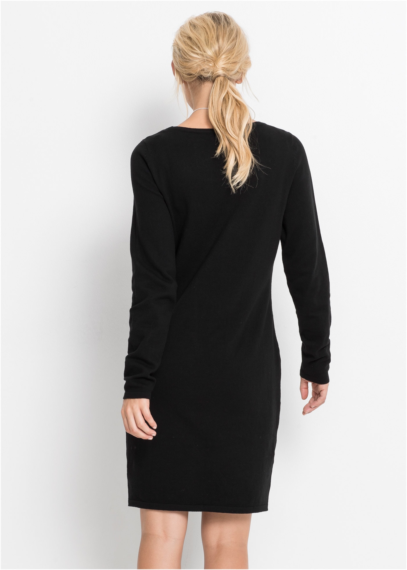 bonprix Strickkleid »Strickkleid« für den Alltag, aus Baumwolle und Polyamid, lockere Passform
