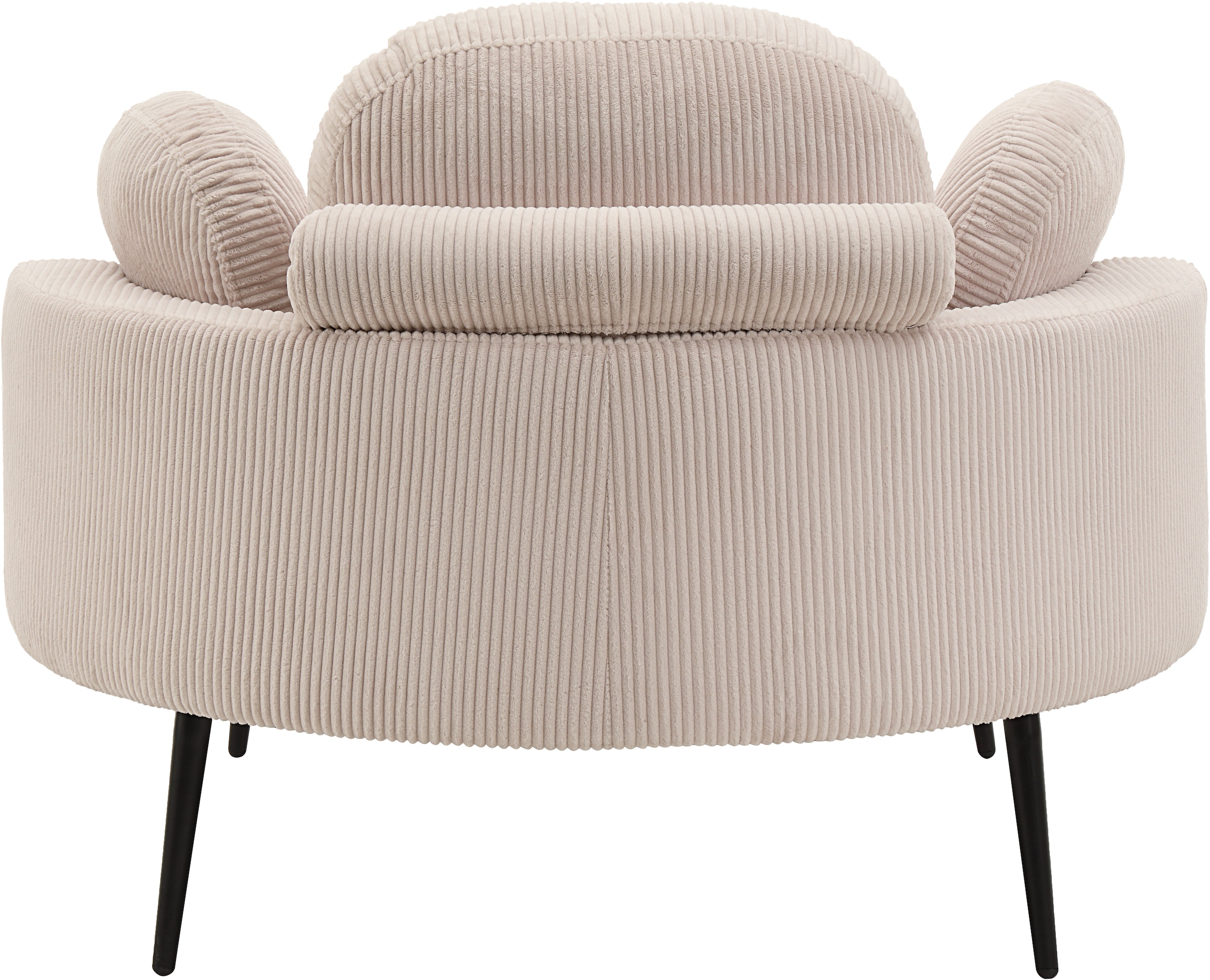 GOODproduct Canapé 2 places »Riko Sessel, B: 110 cm, Sitzhöhe: 44 cm« XXL- Sessel, mit Stauraumhocker, Rückenstütze & 4 Zierkissen