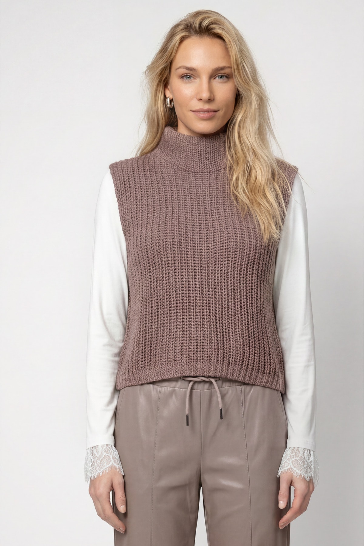 Monari Pullunder »Pullunder Basic Chenille« Regular fit mit Stehkragen