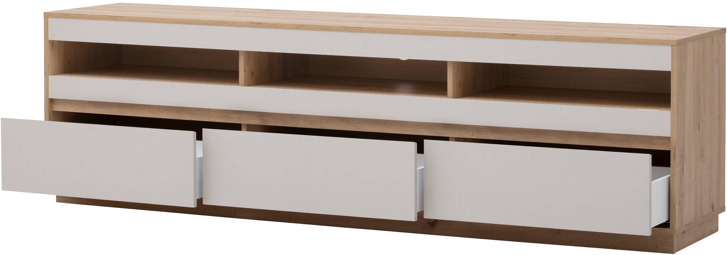 Home affaire Table basse »Sonora, moderner TV-Unterschrank, Kommode in Eiche Artisan, TV-Schrank« filigrane Rahmenoptik, ausreichend Stauraum, vielseitig einsetzbar