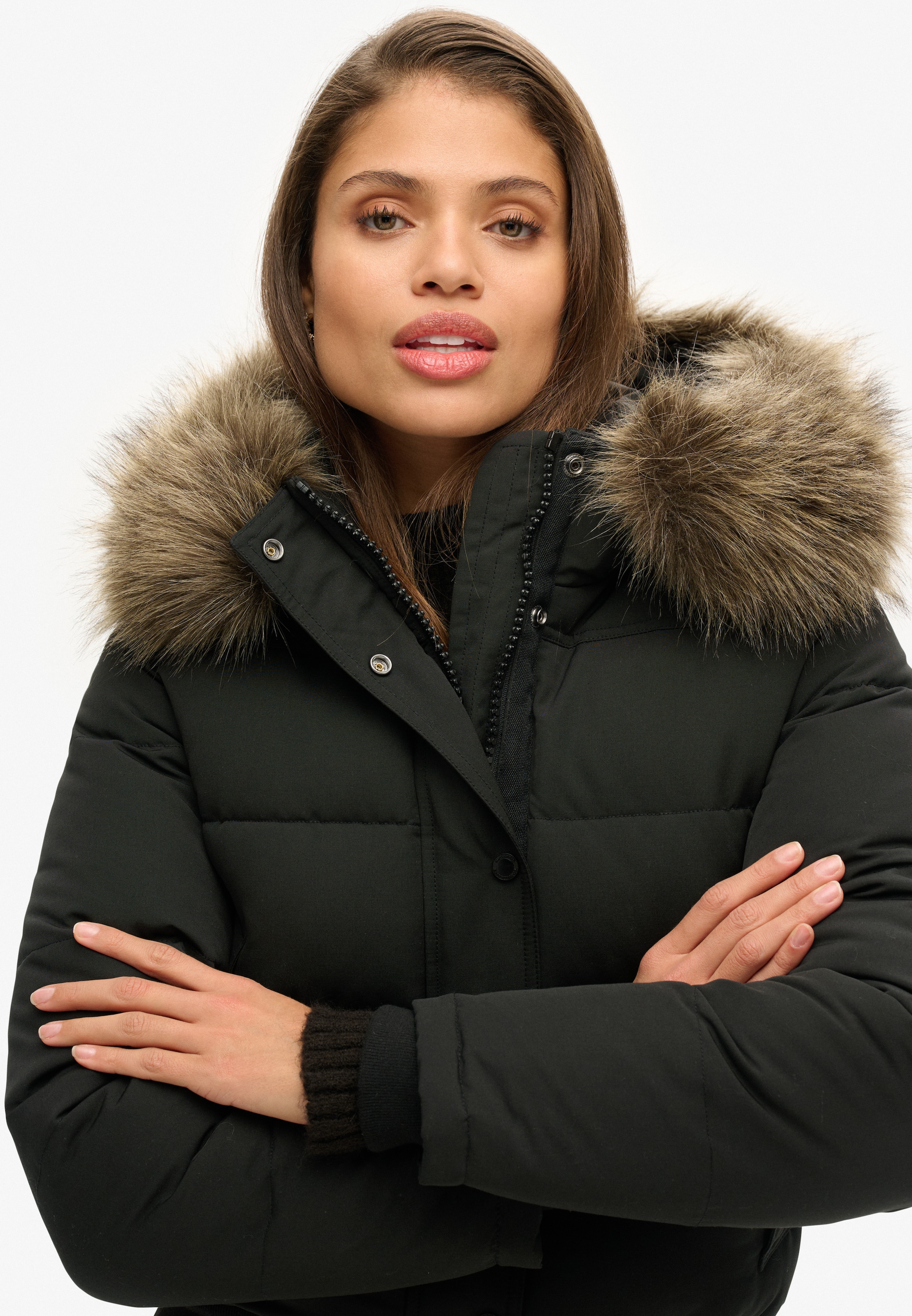 Superdry Steppjacke »EVEREST HOODED BOMBER JKT« mit Kapuze