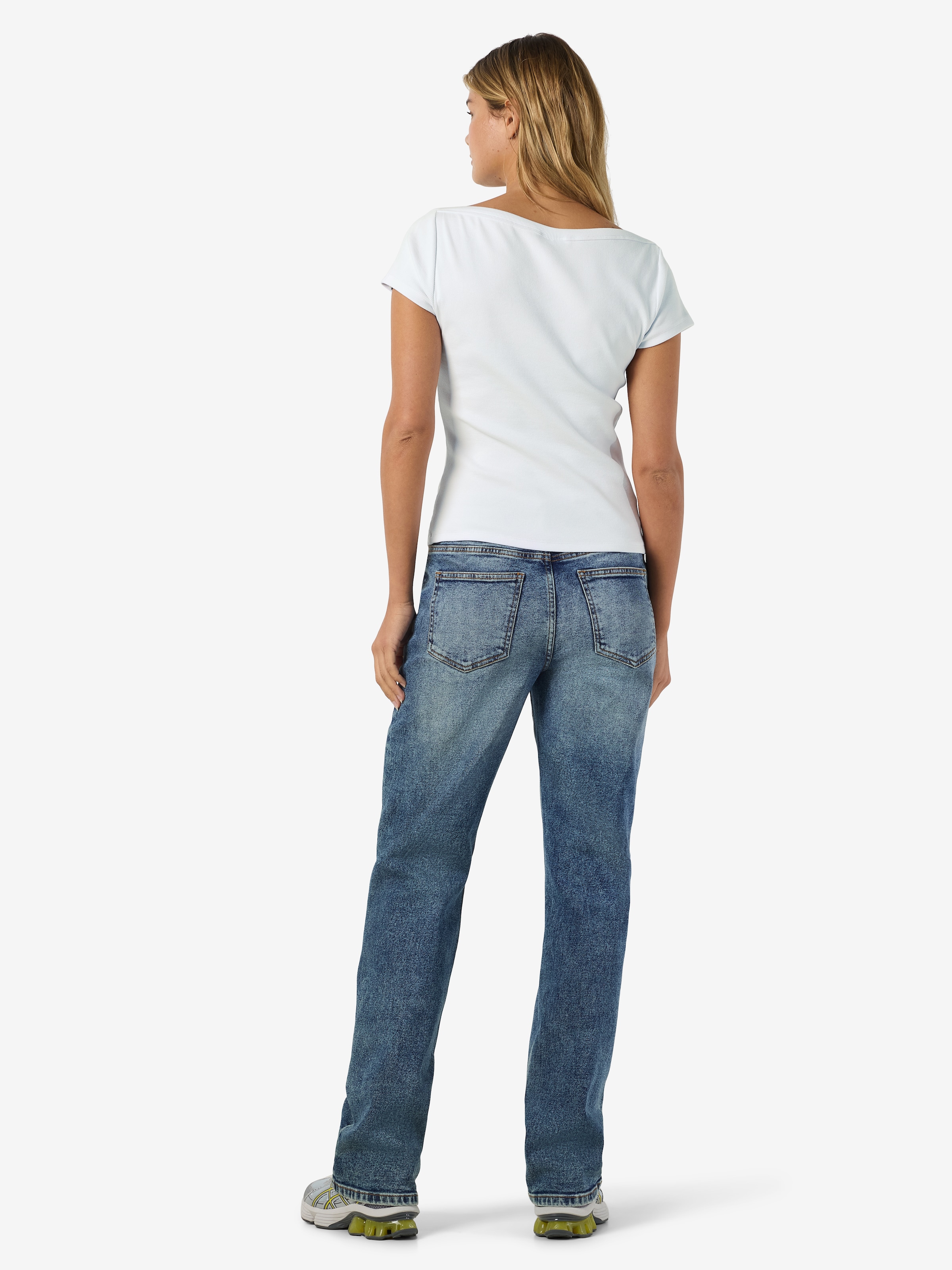 Noisy may T-shirt à manches courtes »NMMAYA S/S BOATNECK TOP NOOS« Baumwollmischung, regular fit
