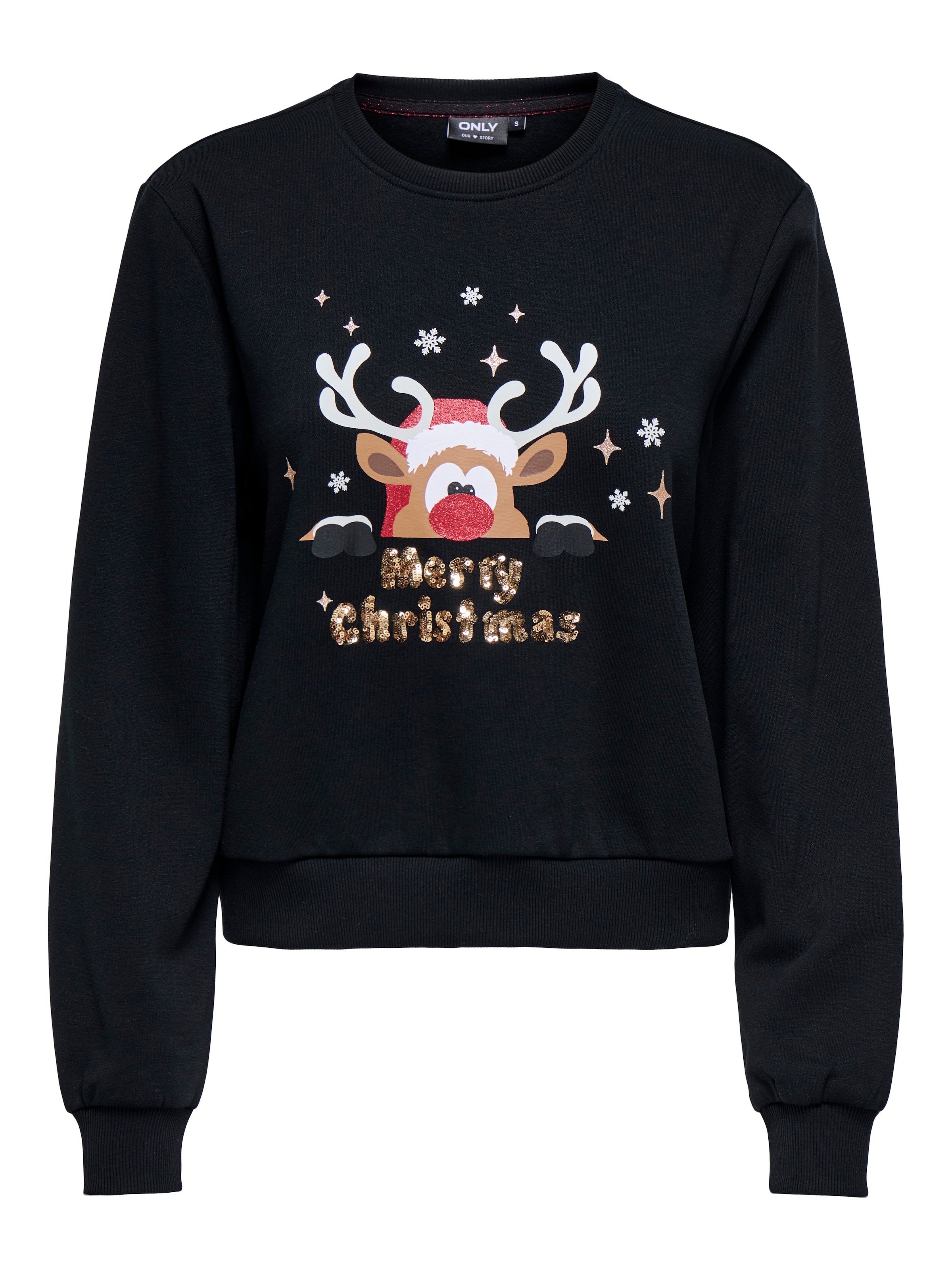ONLY Weihnachtssweatshirt »ONLYDA XMAS L/S O-NECK BOX SWT« mit verschiedenen Weihnachtsmotiven