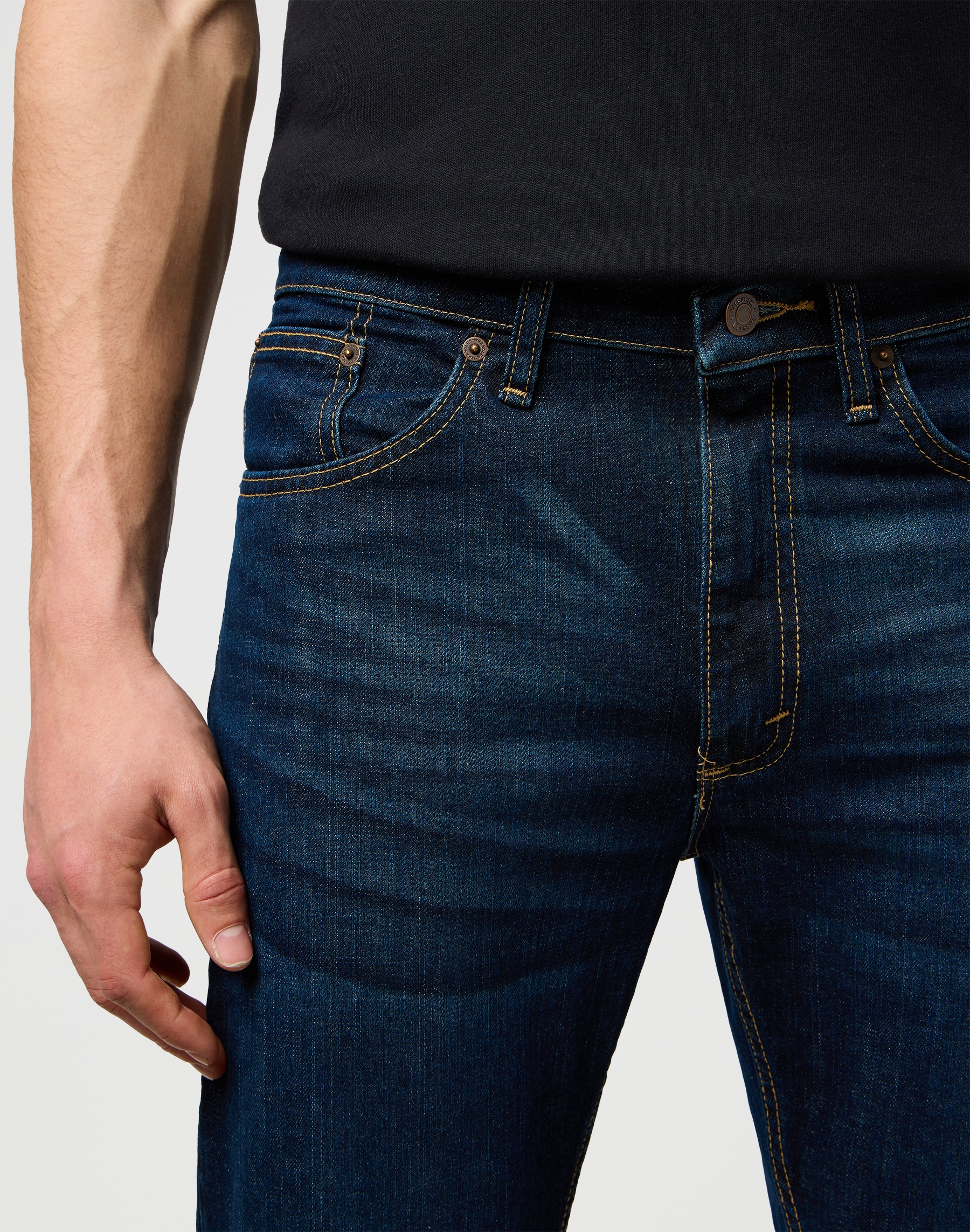 Wrangler Straight-Jeans aus elastischer Baumwollmischung