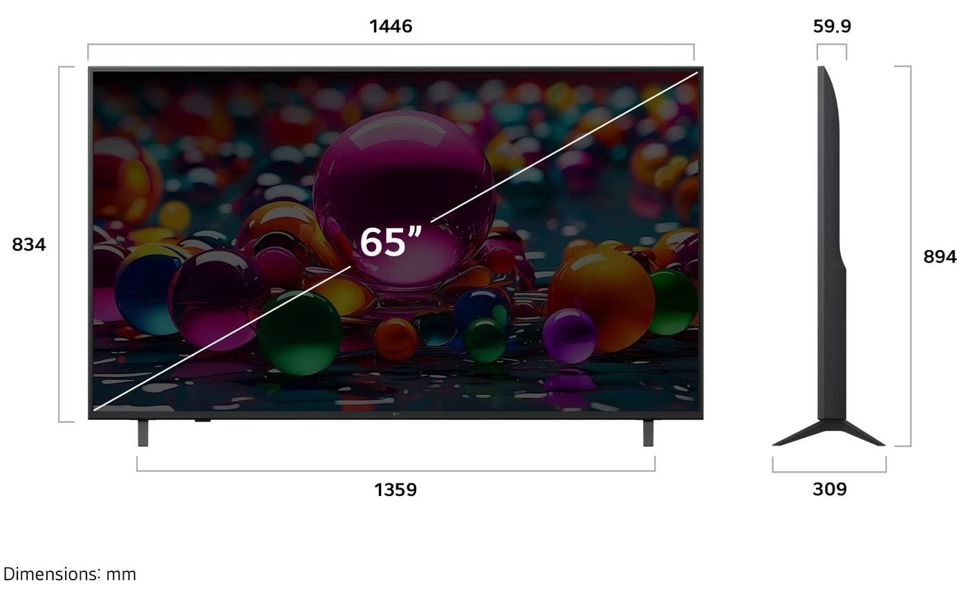 LG LCD-LED Fernseher »65UA75006LA« 165 cm/65 ″