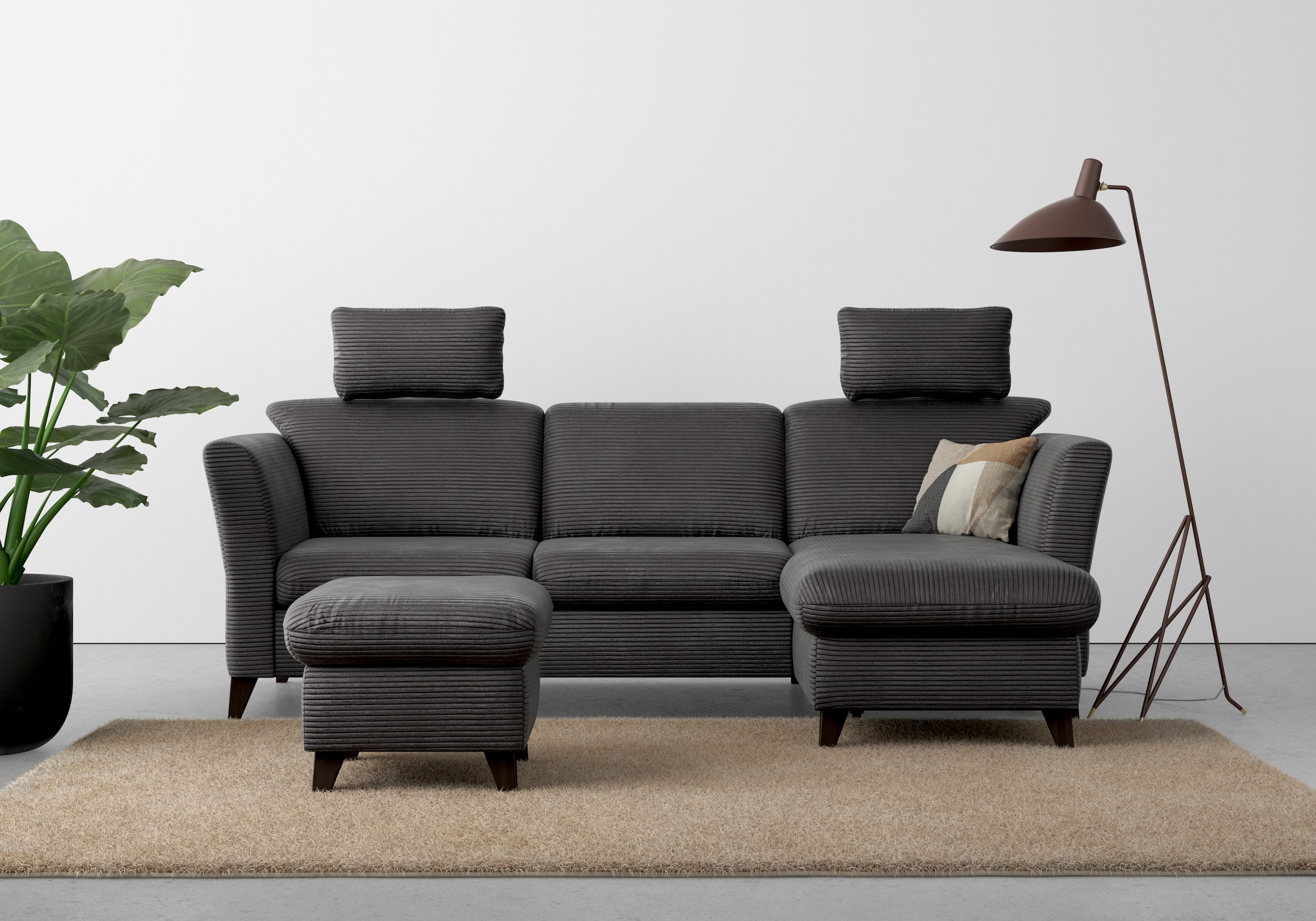 Home affaire Canapé d'angle »Trelleborg L-Form« wahlweise mit Bettfunktion und Bettkasten, inkl. Federkern-Polsterung