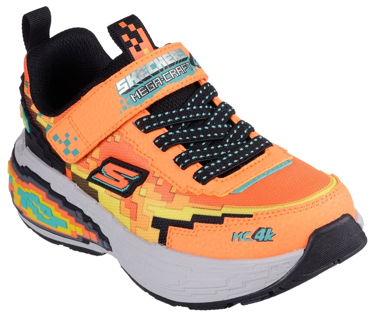 Skechers Sneaker »MEGA-CRAFT 4K«  , Klettschuh im coolen Pixel-Look, Grössenschablone zum Download