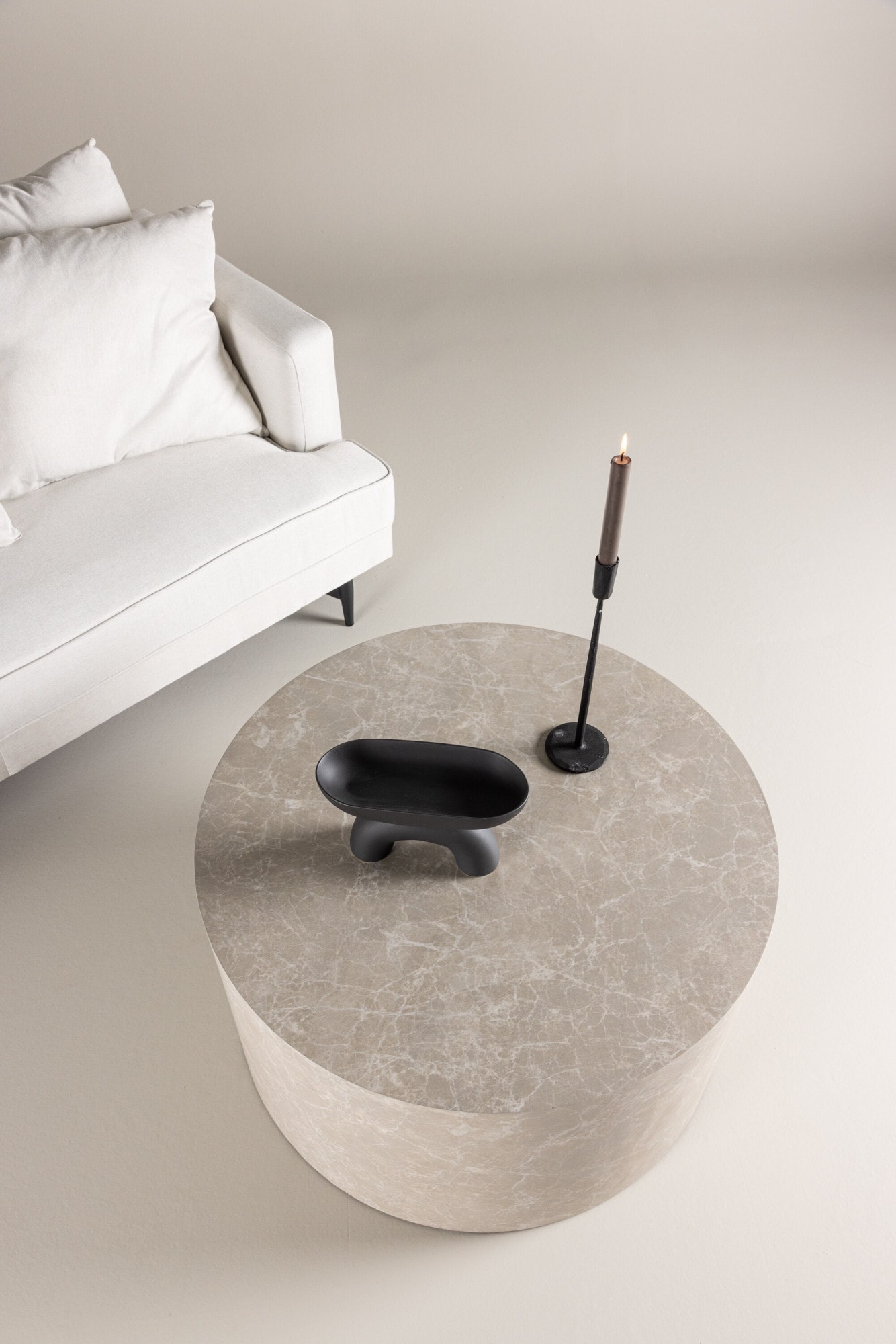 Venture Home Table basse »York, runder Couchtisch, modern & elegant, Ø 80 cm« Table basse, MDF, ronde, uniforme, simple, polyvalente