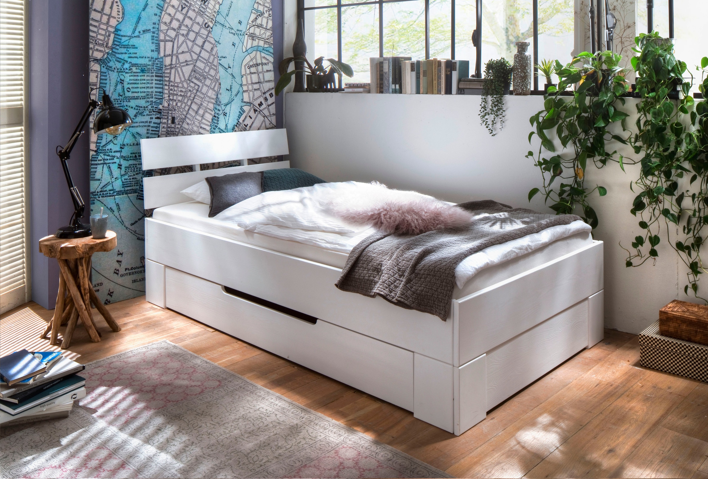 Home affaire Sous-structure de tiroir »Progress Schublade für extra Stauraum unter dem Bett« Massivholz, FSC®-zertifiziert, massive Fichte