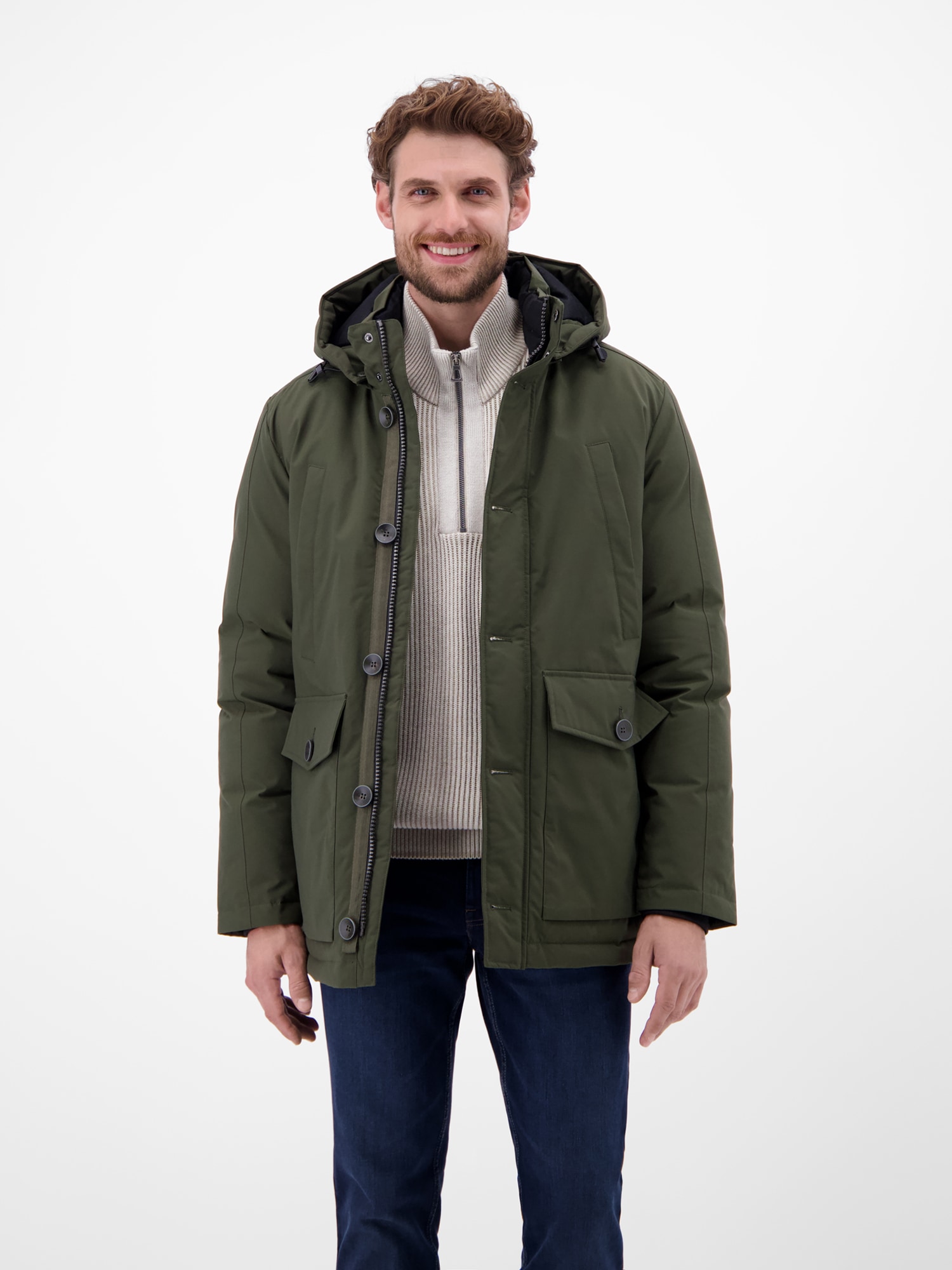 LERROS Wintermantel »Herren Wintermantel mit Kapuze«