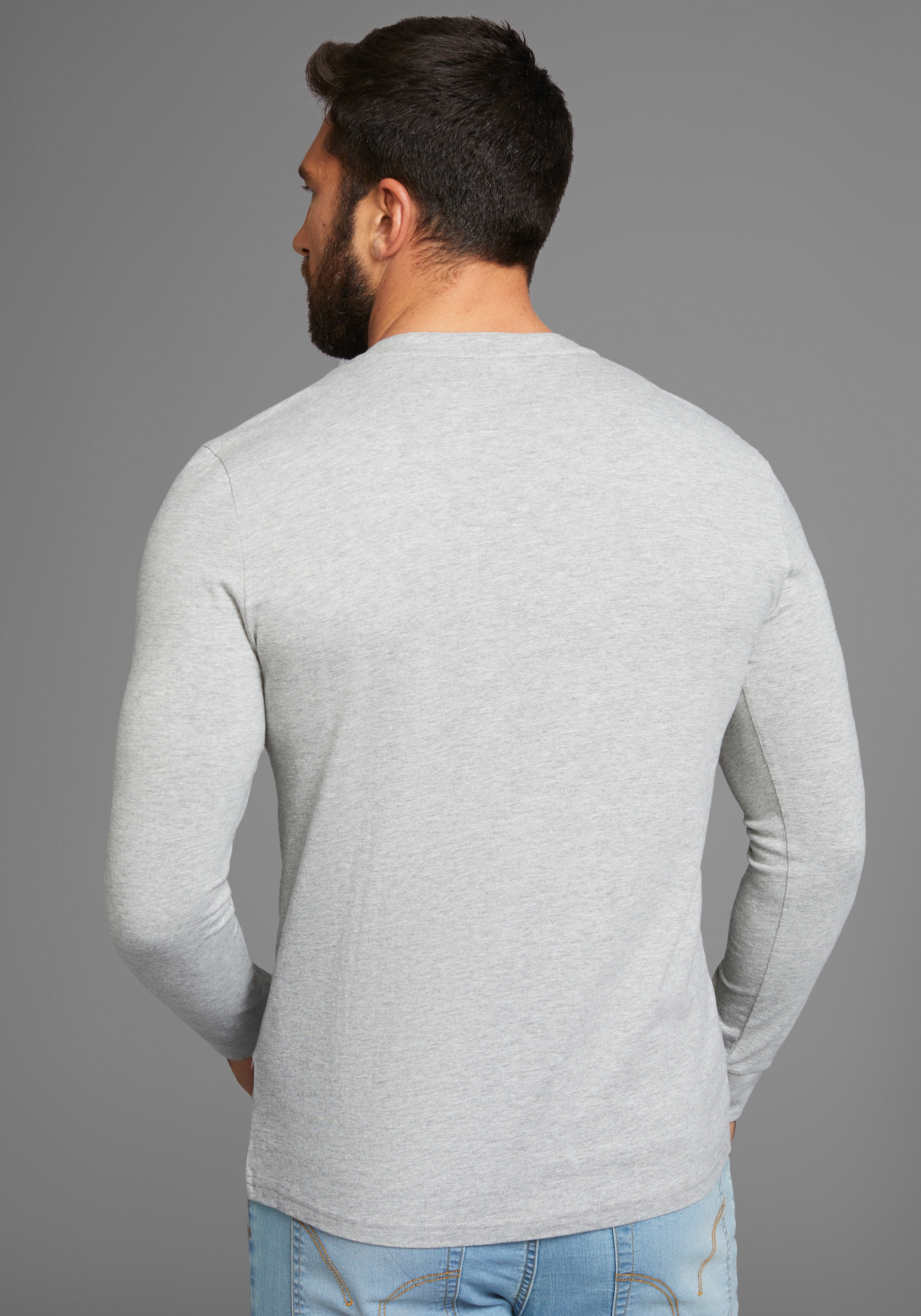 H.I.S T-shirt Henleys 2-er Pack,  mit Knopfleiste