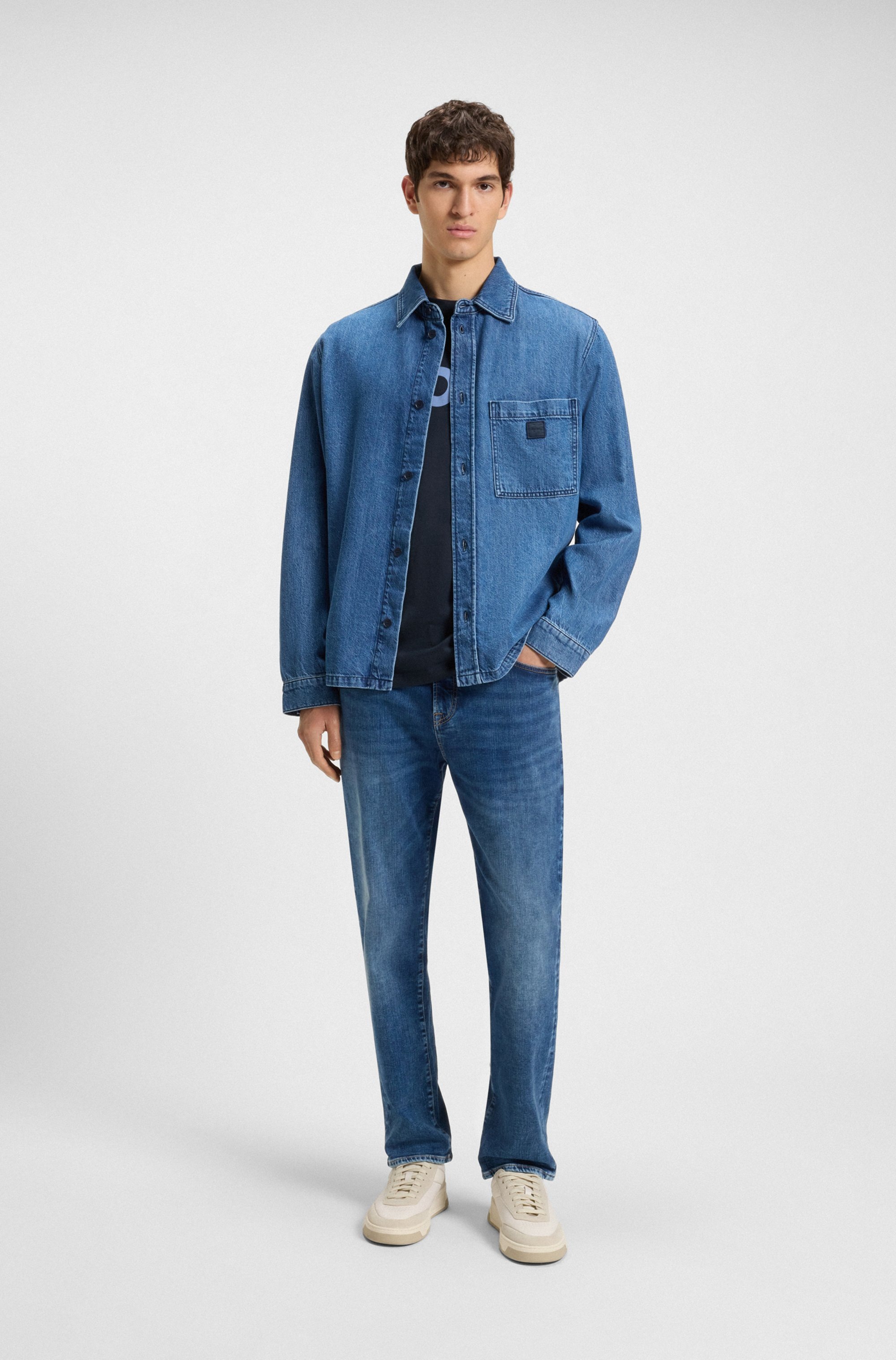 BOSS ORANGE T-Shirt »Thinking« 1 Stk. Rundhalsausschnitt, Regular Fit, grosser Logodruck