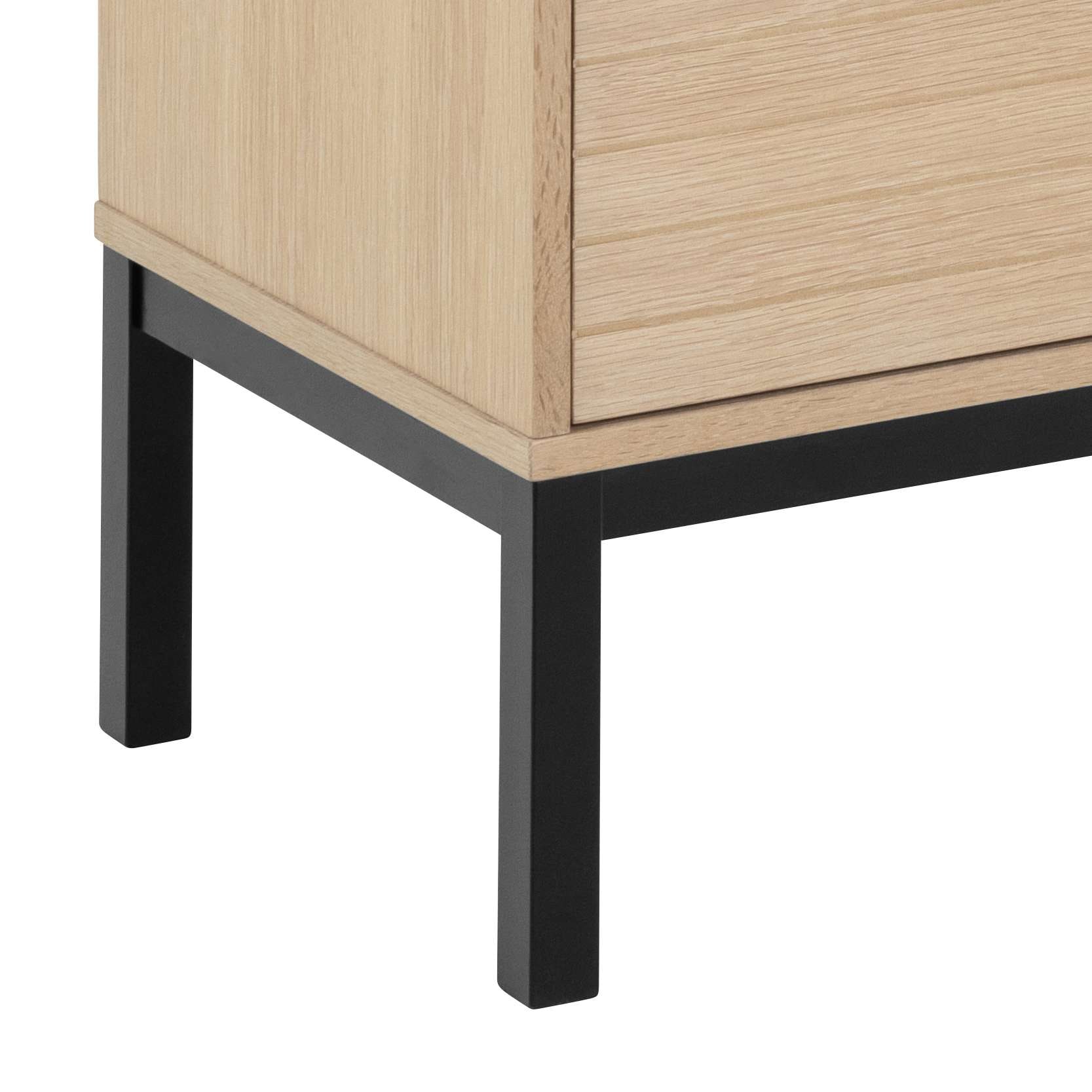 ACTONA GROUP Buffet »Kensington« armoire, 4 portes et 6 étagères chêne blanc pigmenté, 91x40x120cm