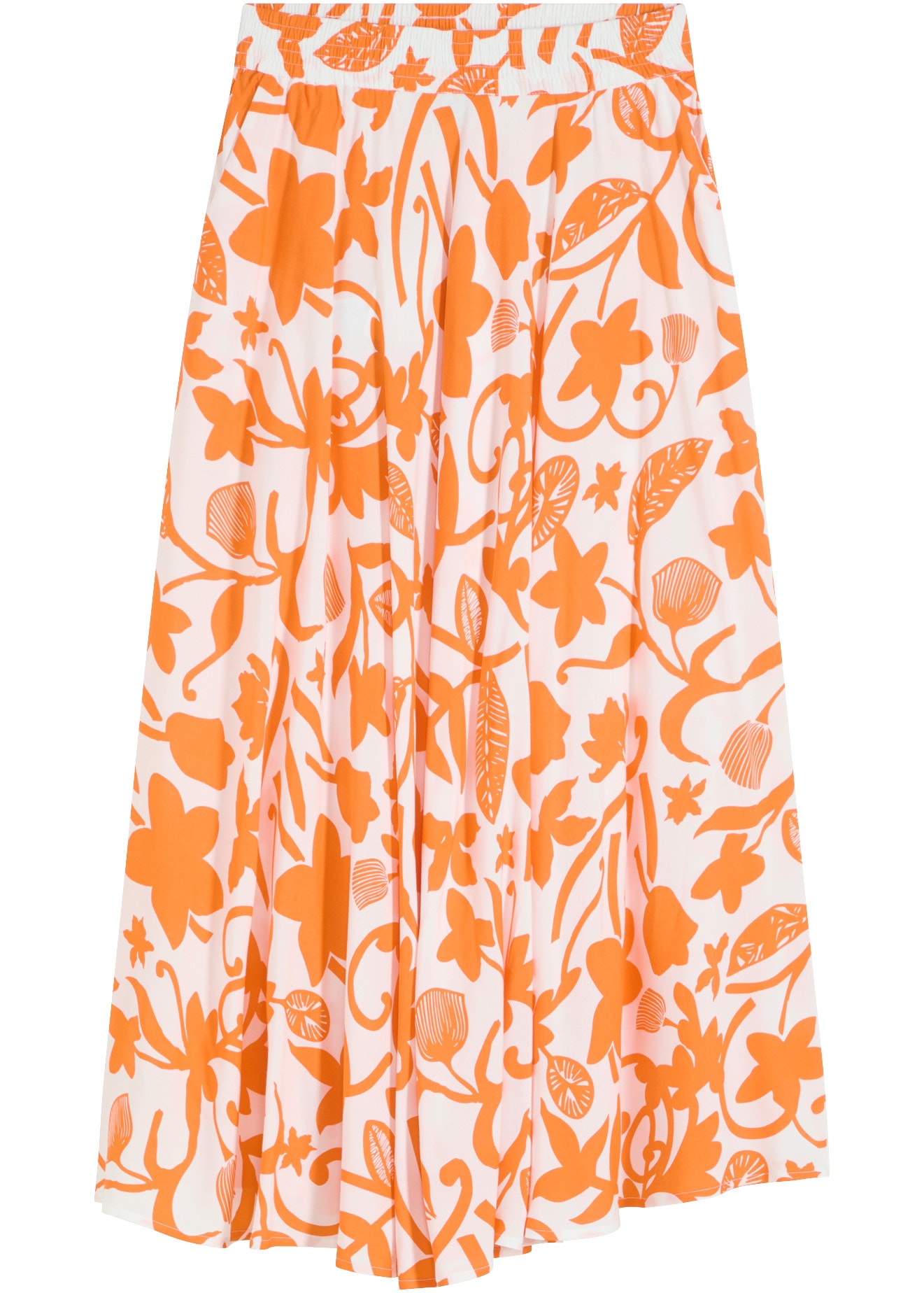 bonprix Maxi jupe en viscose, coupe évasée, longueur cheville, imprimé