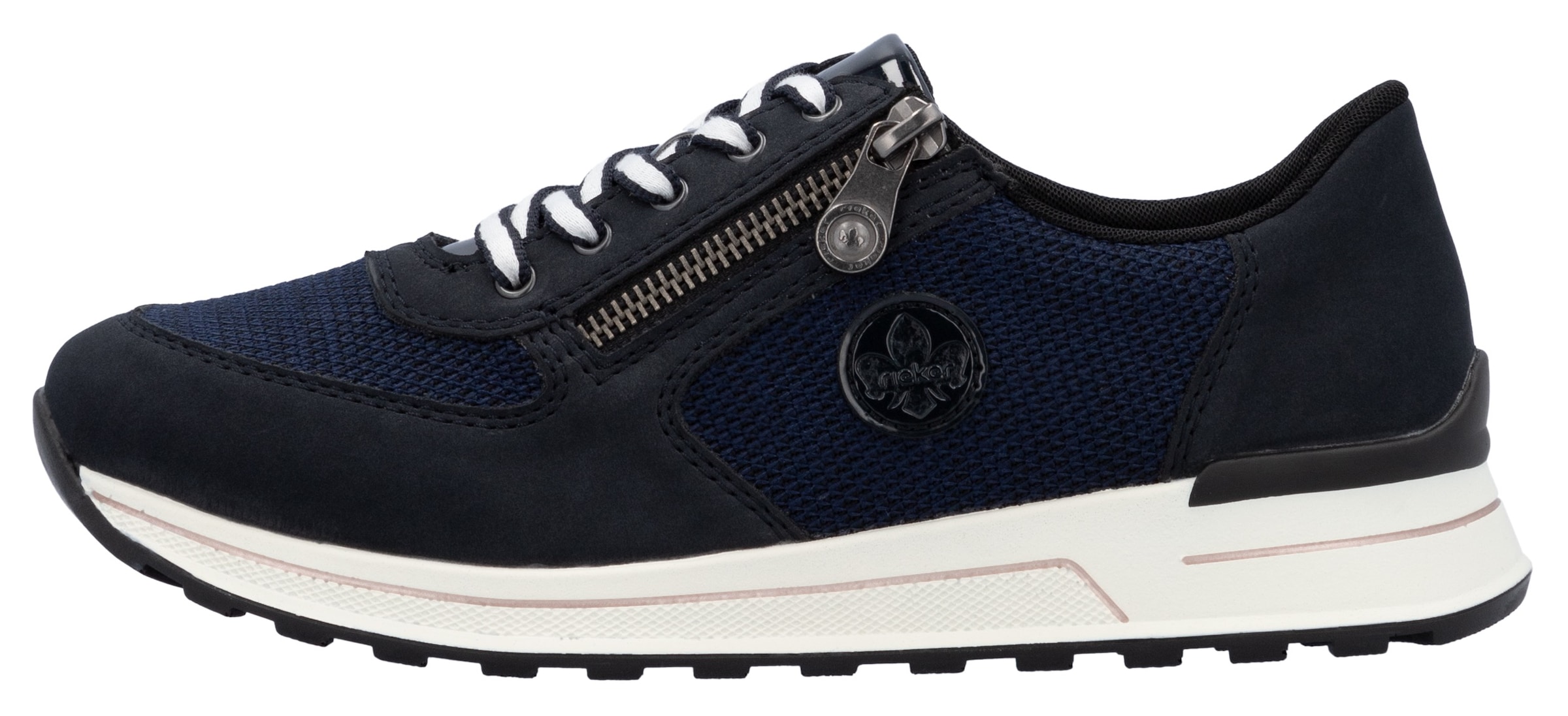 Rieker Sneaker  , Freizeitschuh, Halbschuh, Schnürschuh im Materialmix