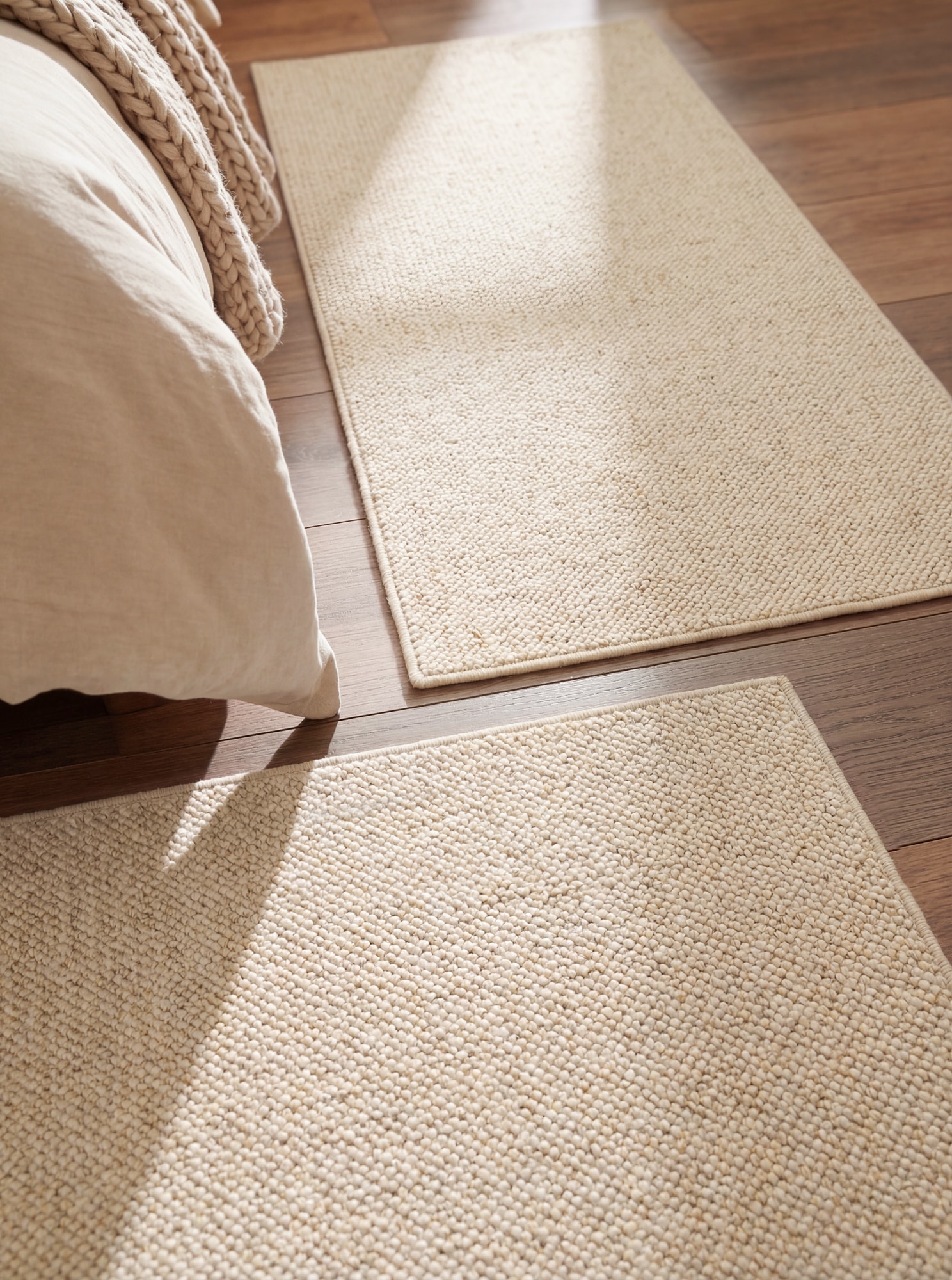 HANSE Home Bordure de lit »Wolly 2« Höhe 12 mm 3 cuis tlg. tapis de lit, set de 3 coureurs, uni, poils courts, coureur de lit