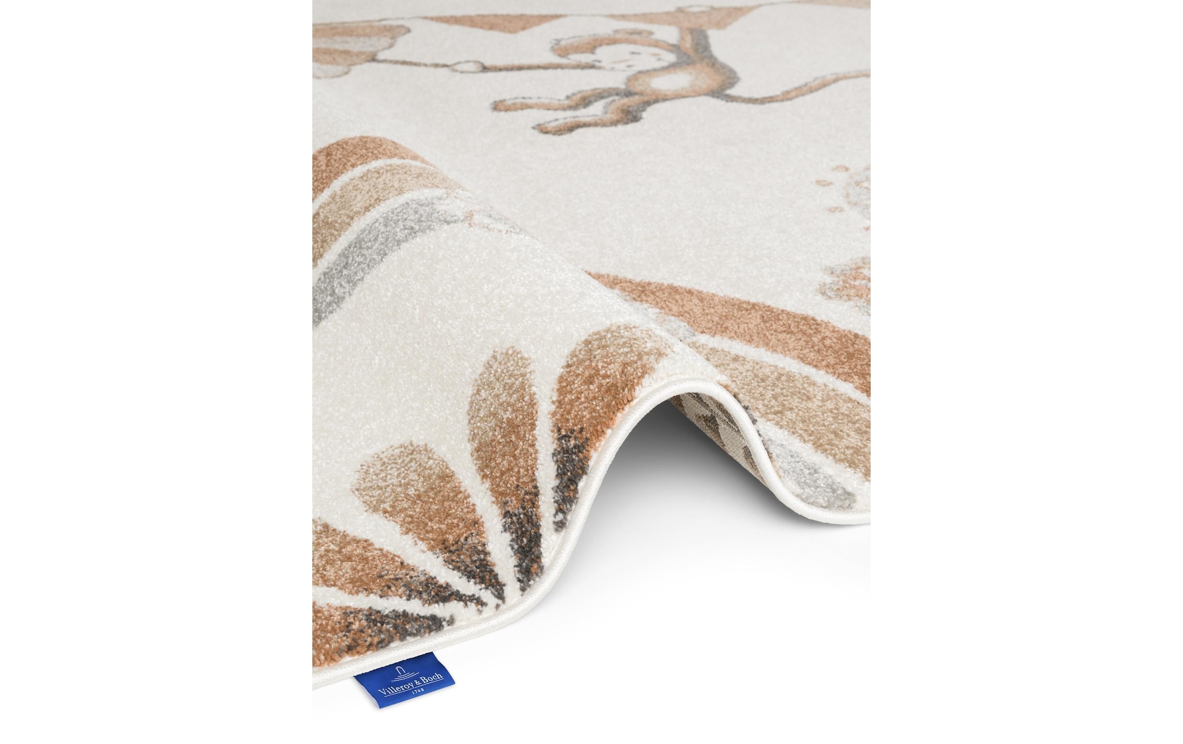 Villeroy & Boch Tapis pour enfants »Roar like a Lion Summer Party Teppich« Rectangulaire 9 mm Höhe Spielteppich weich, Kinderzimmer, Boho Kids Spielunterlage, Tieremotiv