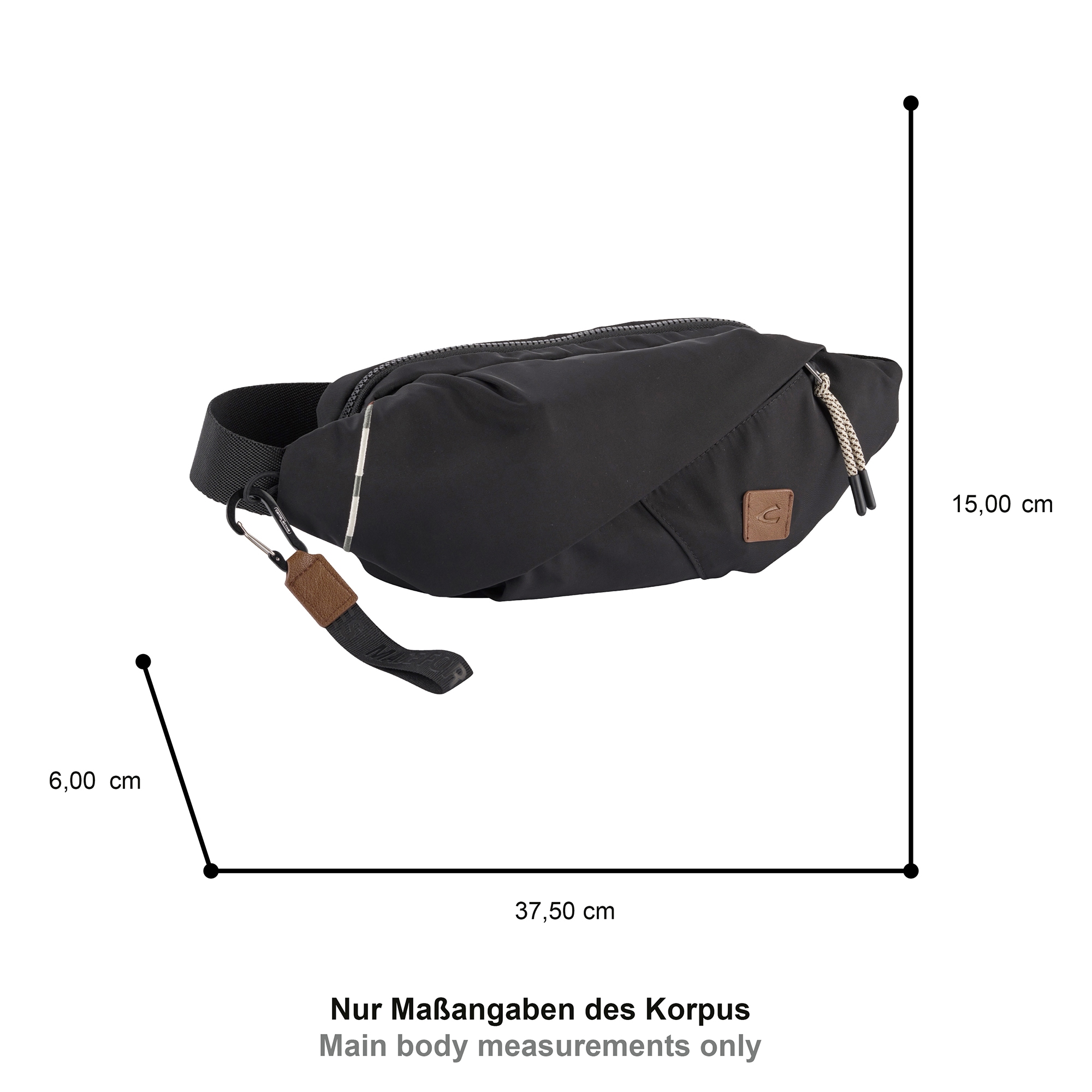 camel active Bauchtasche »Aurum« aus recyceltem Polyester in Nylonstruktur, leicht & mit feinen Details