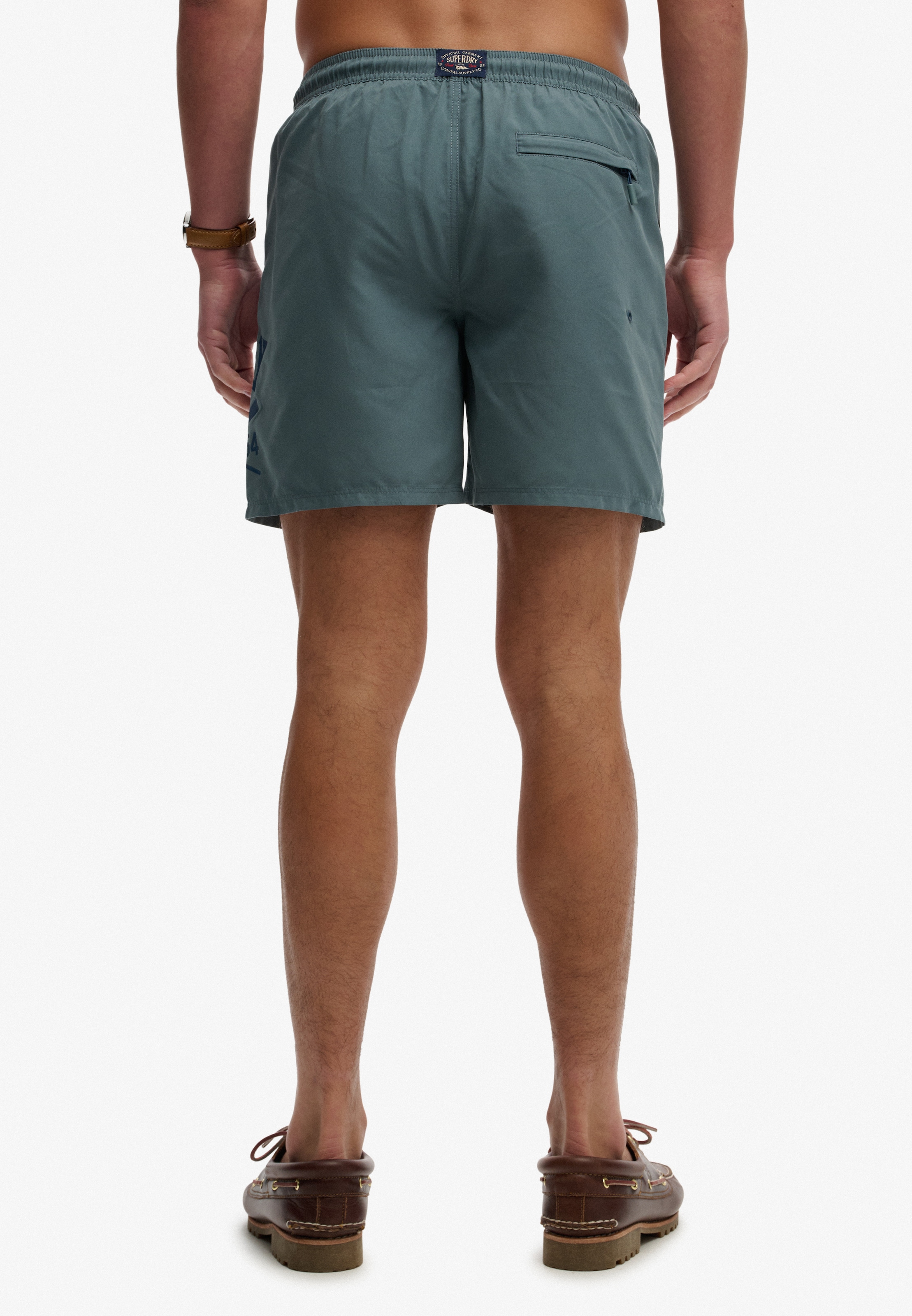 Superdry Short de bain »PRINTED LOGO 16 SWIM SHORT« coupe mode, design uni, en polyester, facile d'entretien
