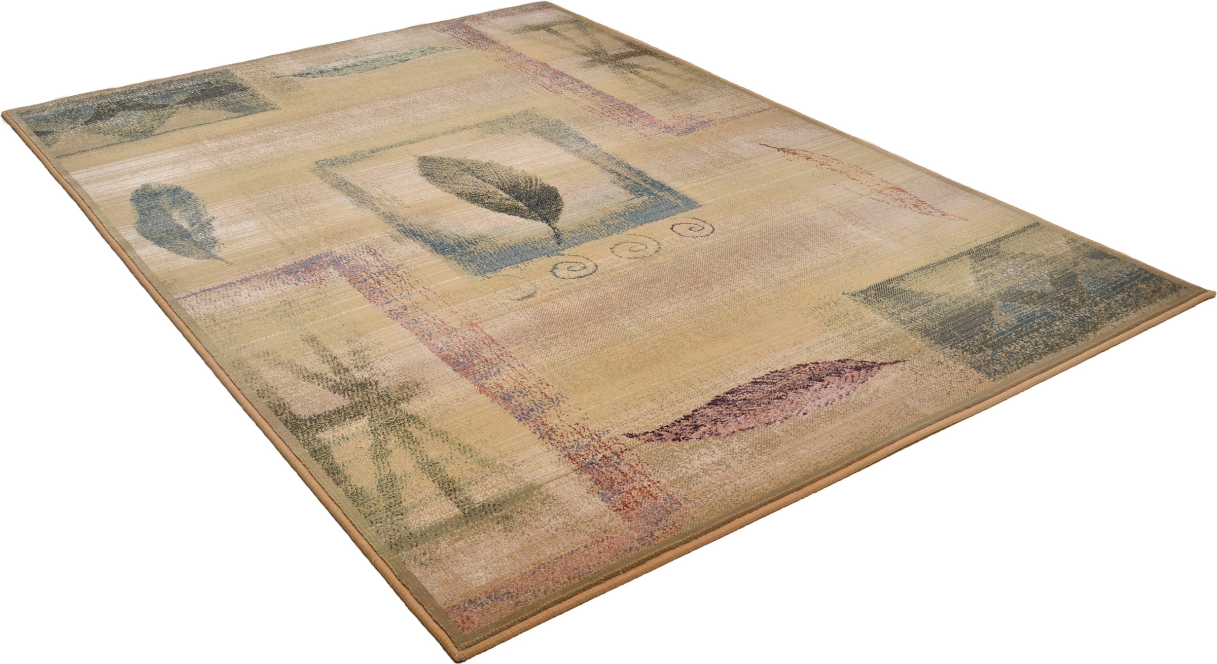 THEKO Teppich »Gabiro 003« rechteckig 10 mm Höhe Kurzflor, modernes florales Design, Wohnzimmer