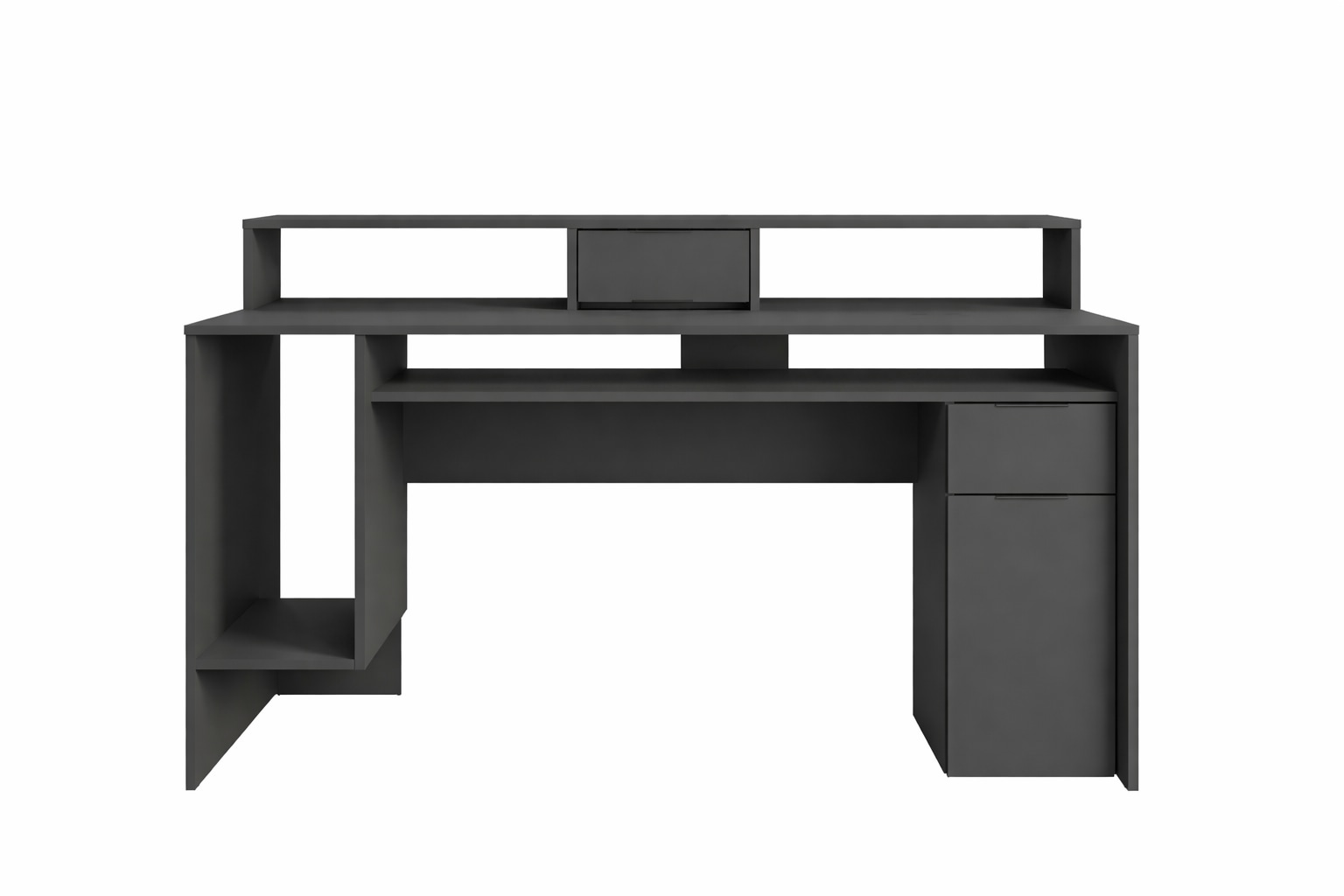 GOODproduct Schreibtisch »Peooria Computertisch mit Monitoraufsatz & Towerfach, viel Stauraum« Büroschreibtisch, Gamingtisch mit Schublade, modern, Breite 160 cm