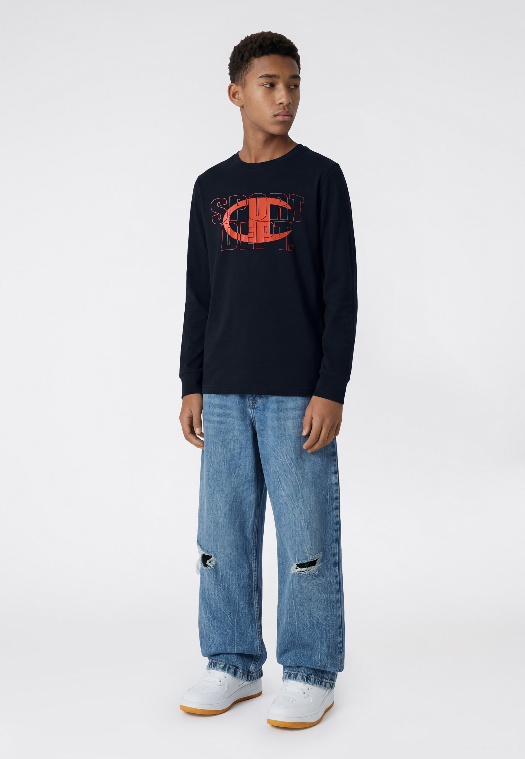 Champion T-shirt à manches longues »SPORTWEAR LONG SLEEVE Standard Fit« pour enfants et adolescents, coupe standard, en coton