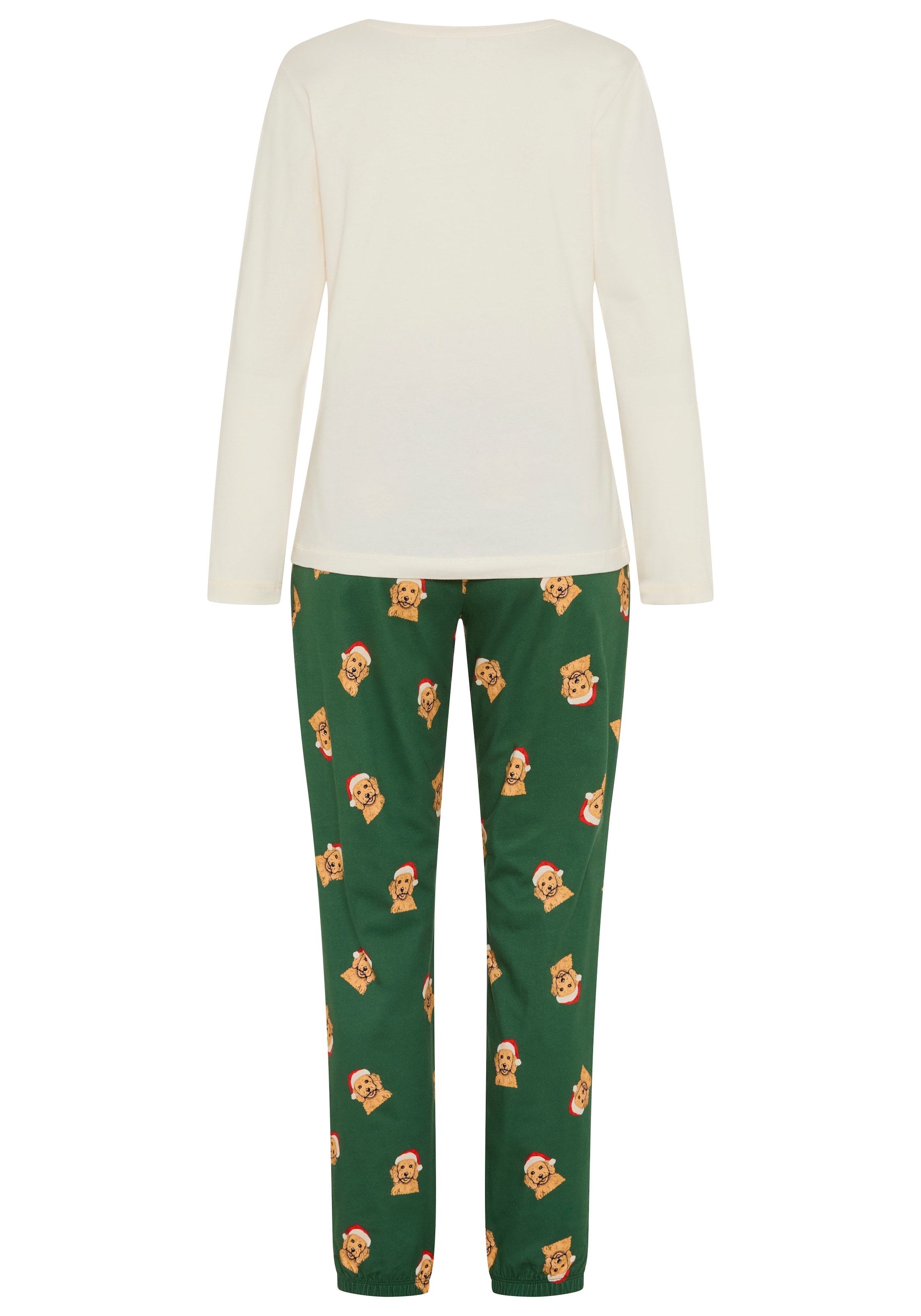 LASCANA Pyjama 2 avec un mignon imprimé de chiens de Noël