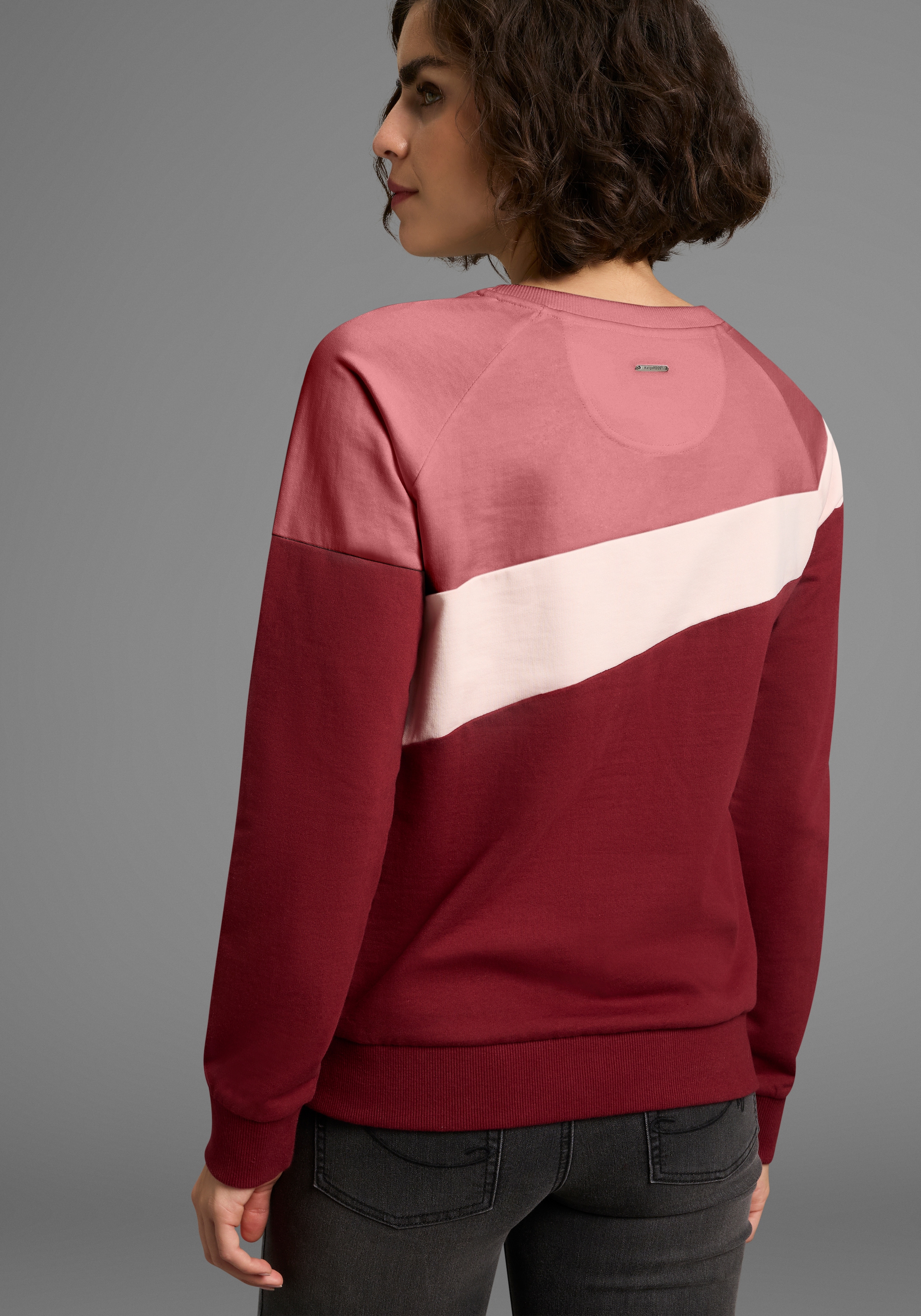 KangaROOS Sweatshirt im Colorblock Design mit süssen Details
