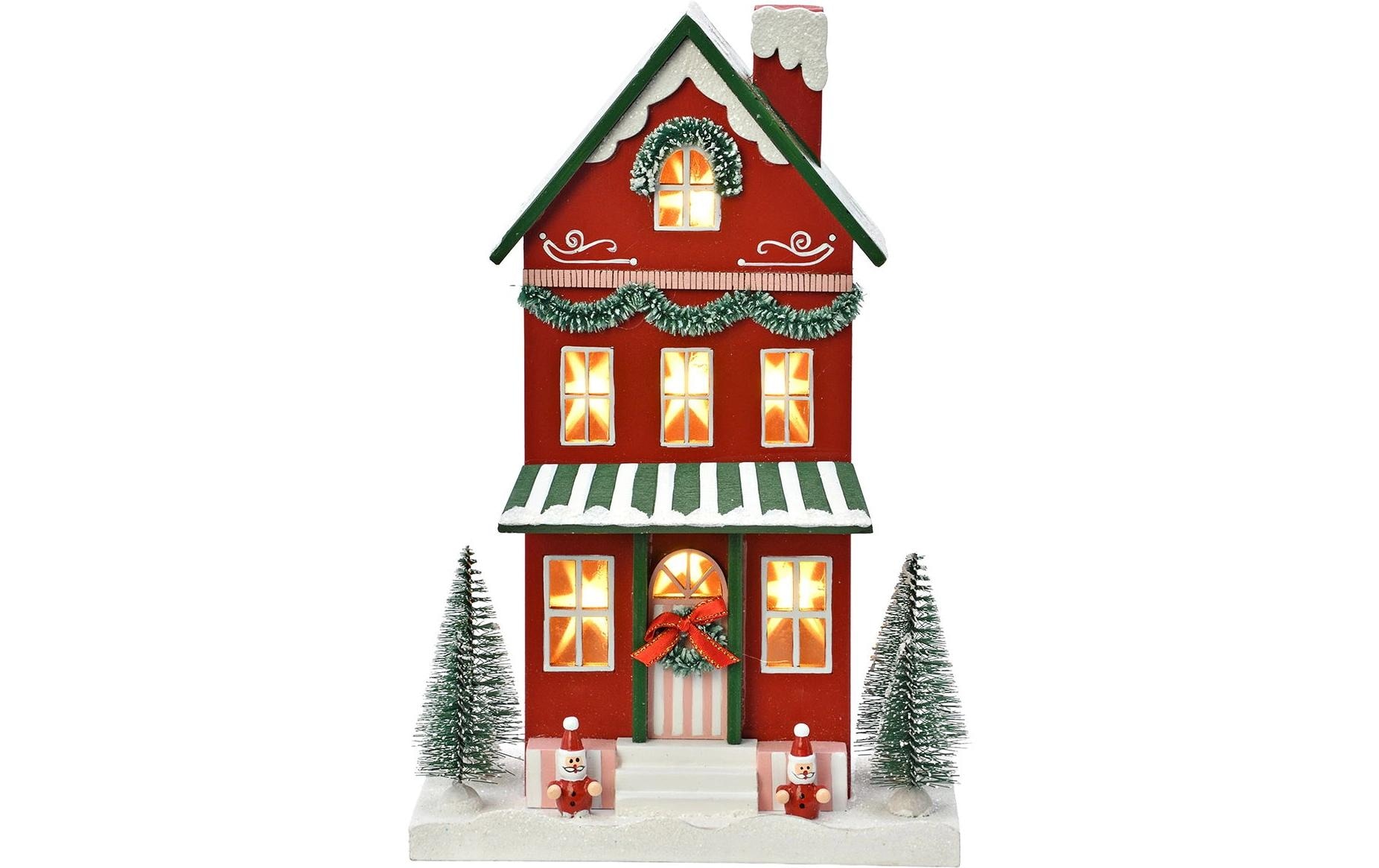G.Wurm Figurine de Noël »Aufsteller Weihnachtshaus 18 x 10 x 27 cm«