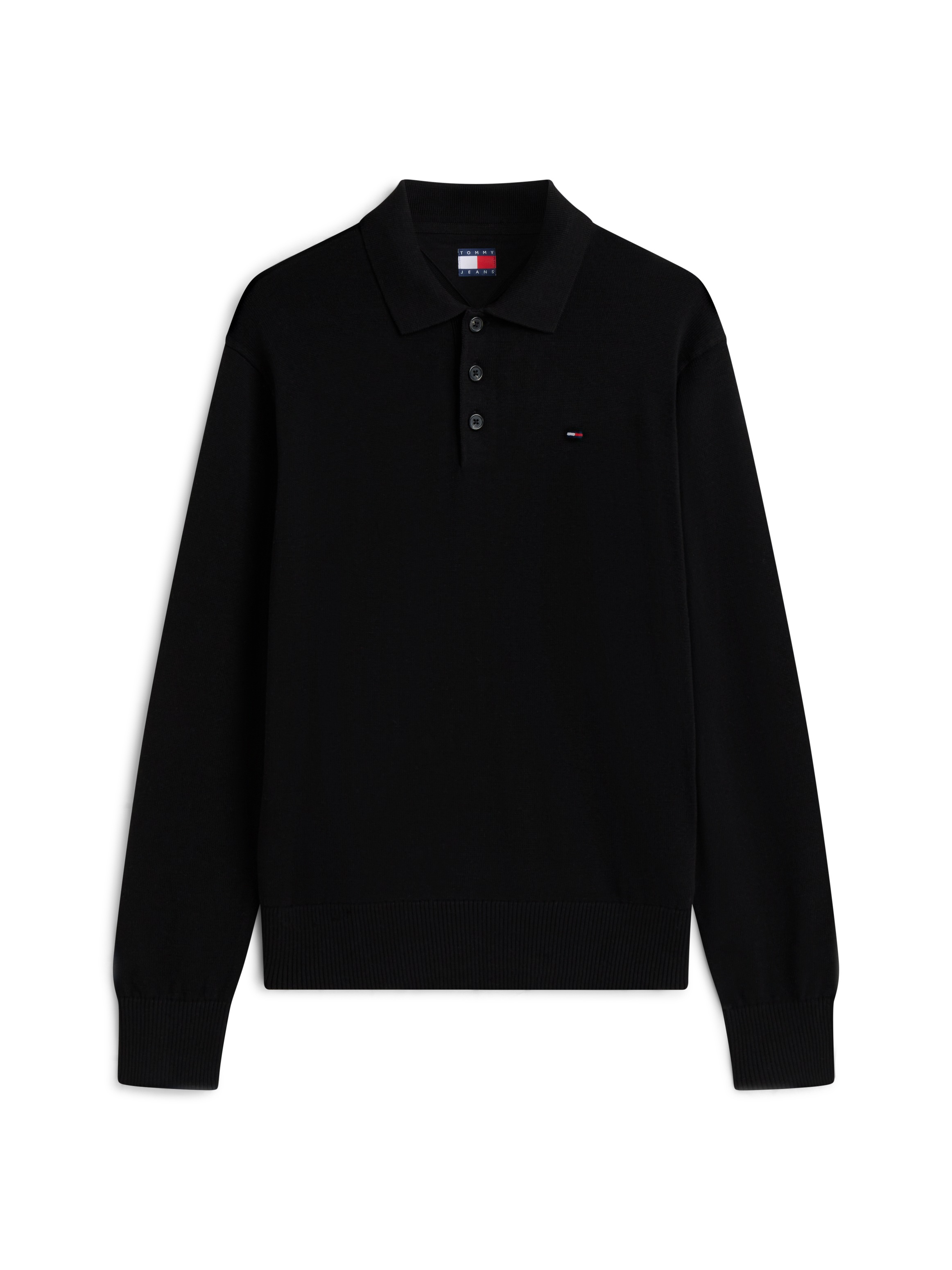 Tommy Jeans Pull à col polo »TJM SLIM ESSENTIAL POLO SWEATER« avec broderie du logo