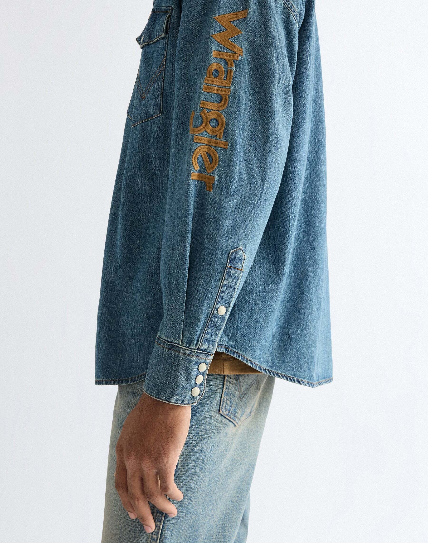 Wrangler Chemise en jean »WRANGLER Jeanshemd Western«