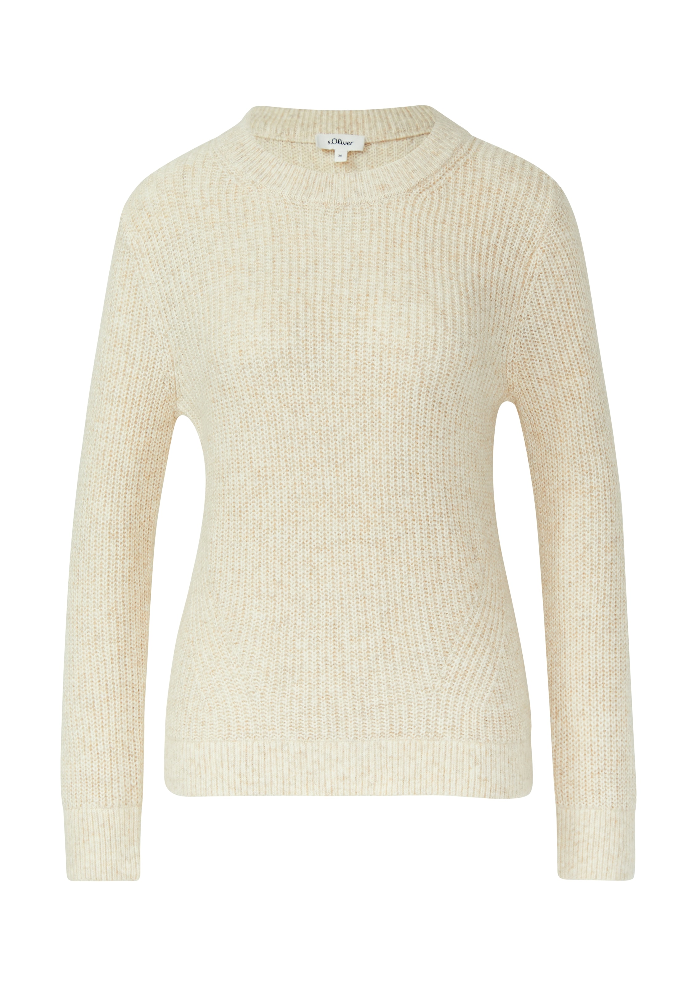 s.Oliver Strickpullover aus Wollmix und mit Strickmuster