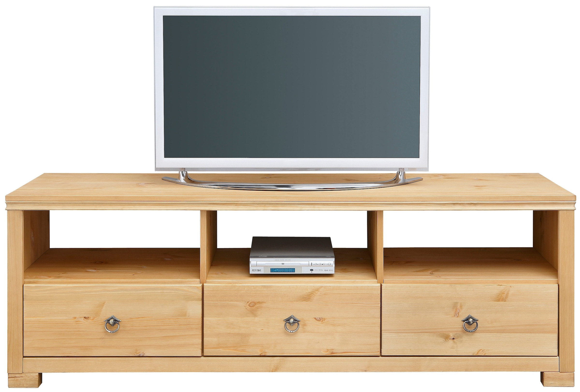 GOODproduct TV-Board »Gotland« Breite 147 cm, mit Schubladen und offenen Fächern, Massivholz, FSC®