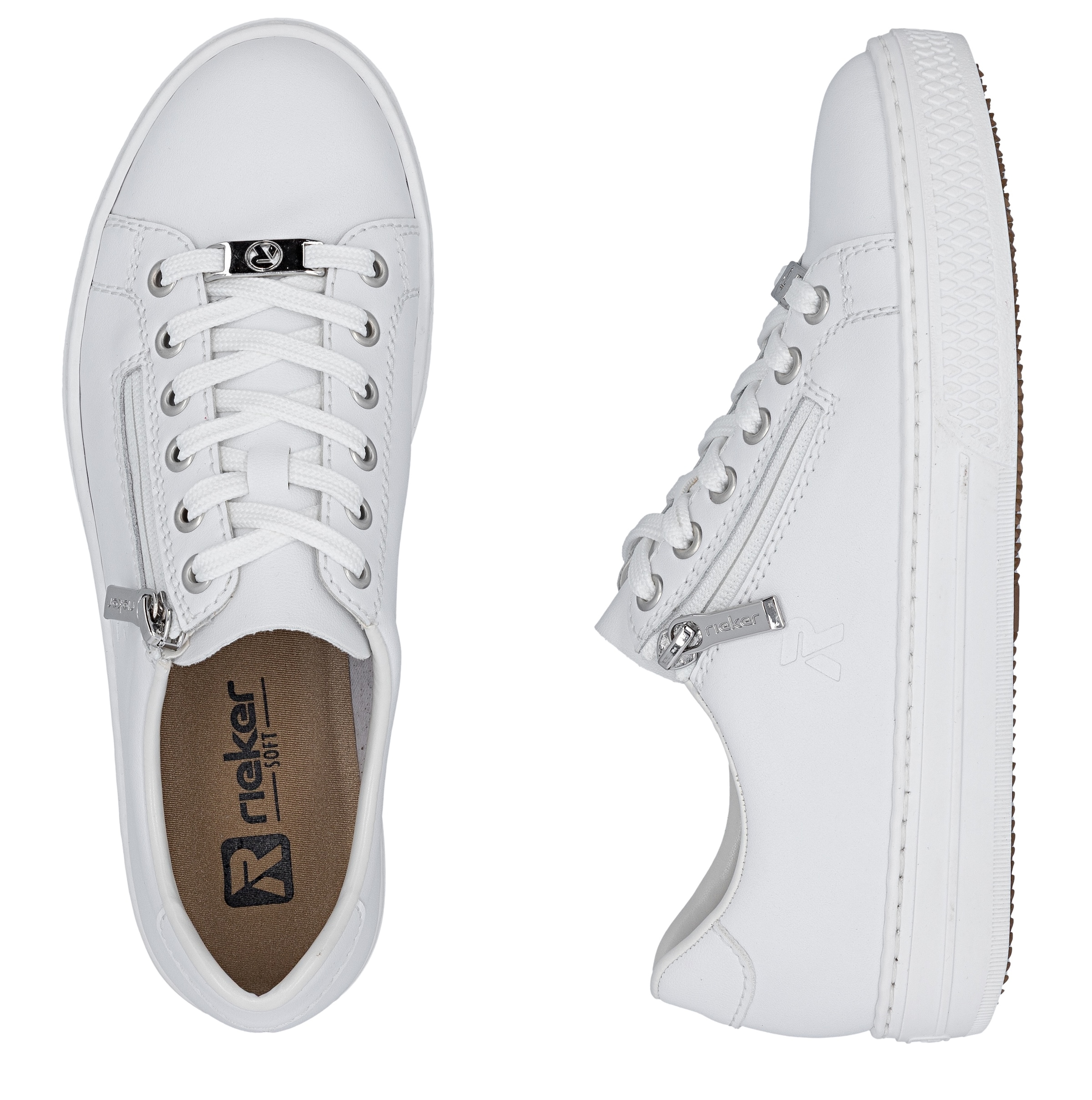 Rieker Sneaker  mit Memosoft-Innensohle, Freizeitschuh, Halbschuh, Schnürschuh