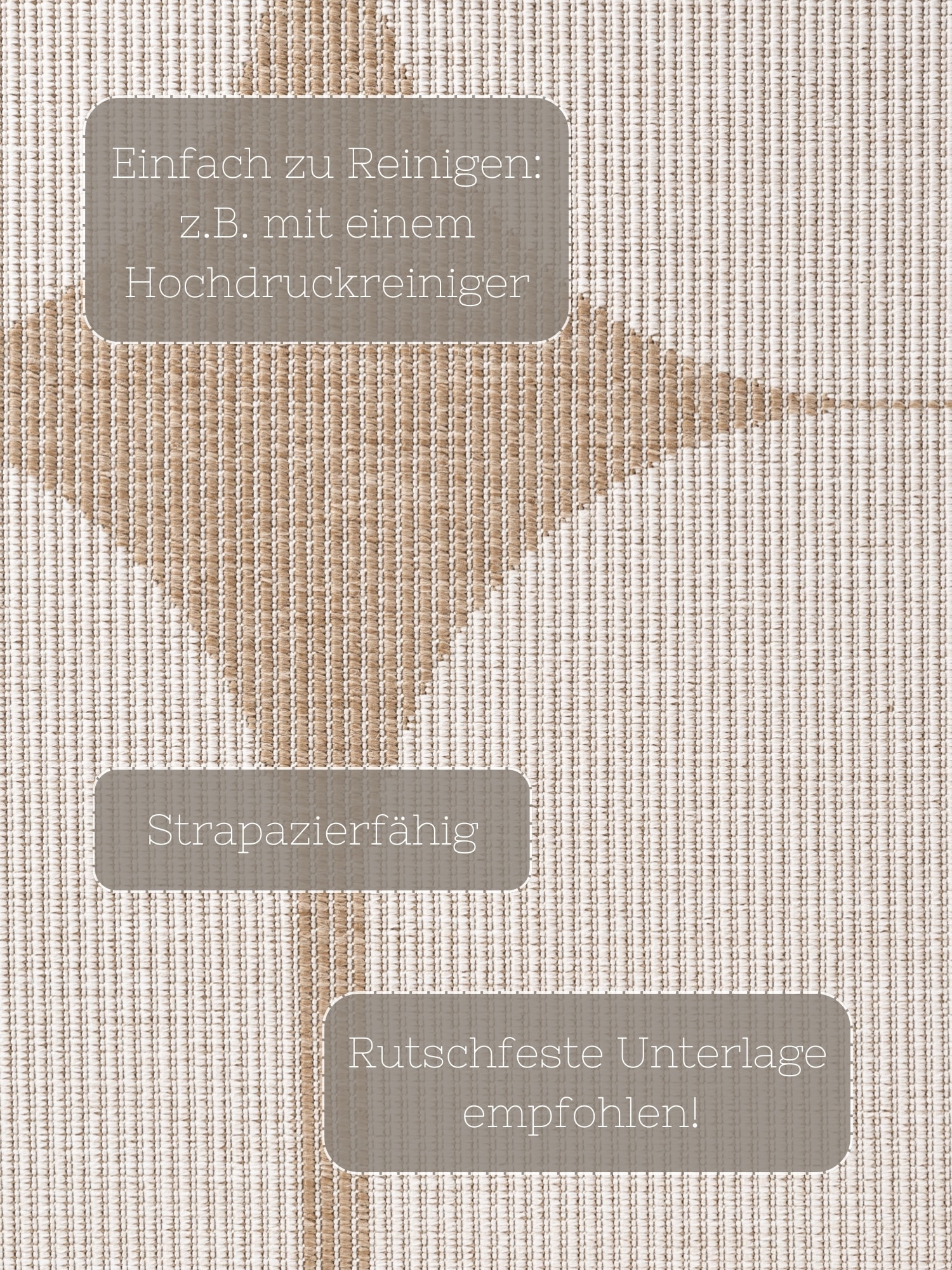 HANSE Home Outdoorteppich »Bowen Wendeteppich« rechteckig 5 mm Höhe Läufer, In und Outdoor, Flachgewebe, wetterfest, pflegeleicht, robust